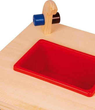 LeNoSa Spielküche Holz Küchenspüle für Kinder • Arbeitshöhe ca. 50 cm • Alter 3+ Holz