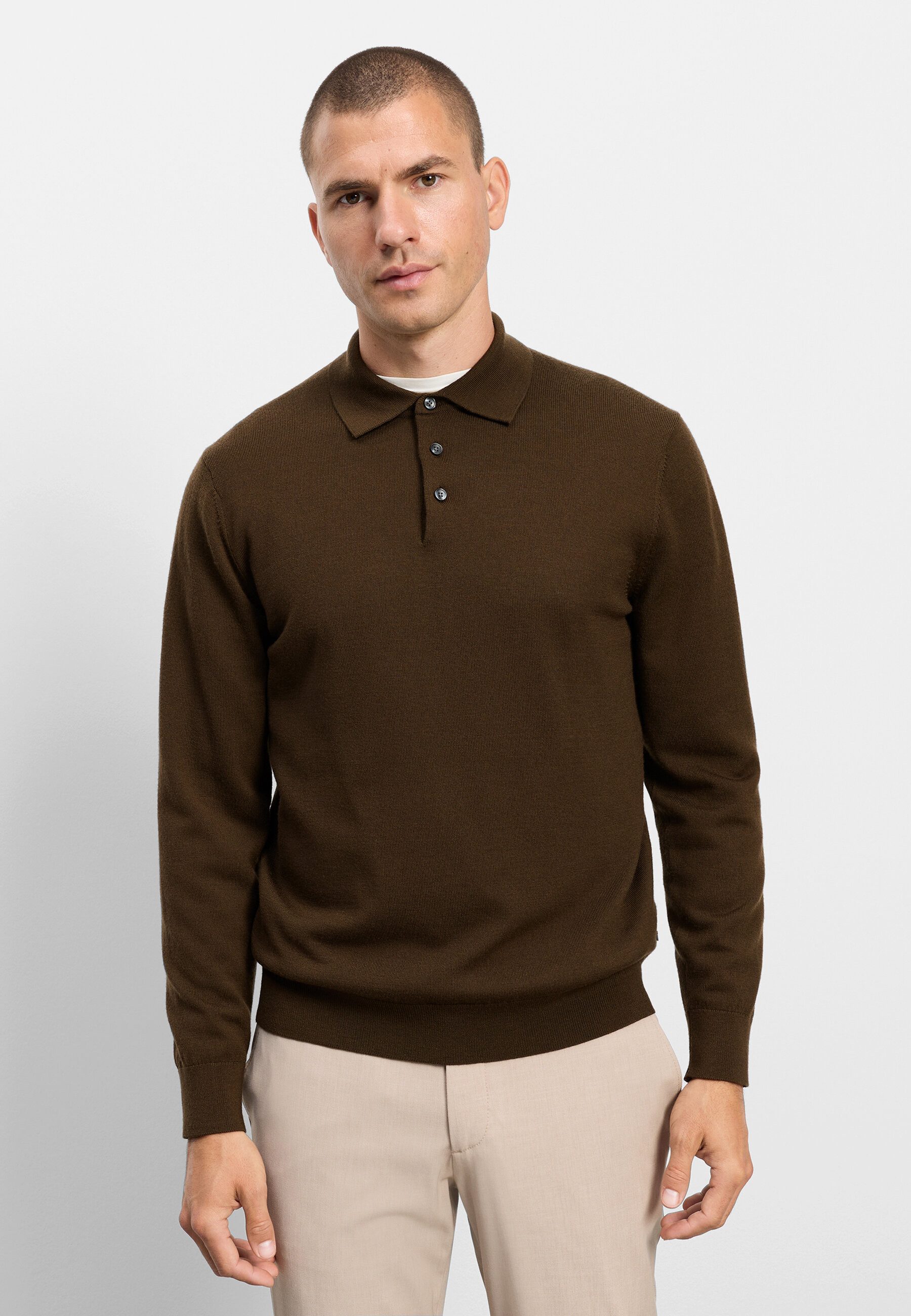 OLYMP Langarm-Poloshirt OLYMP Casual Strick, Polo langarm