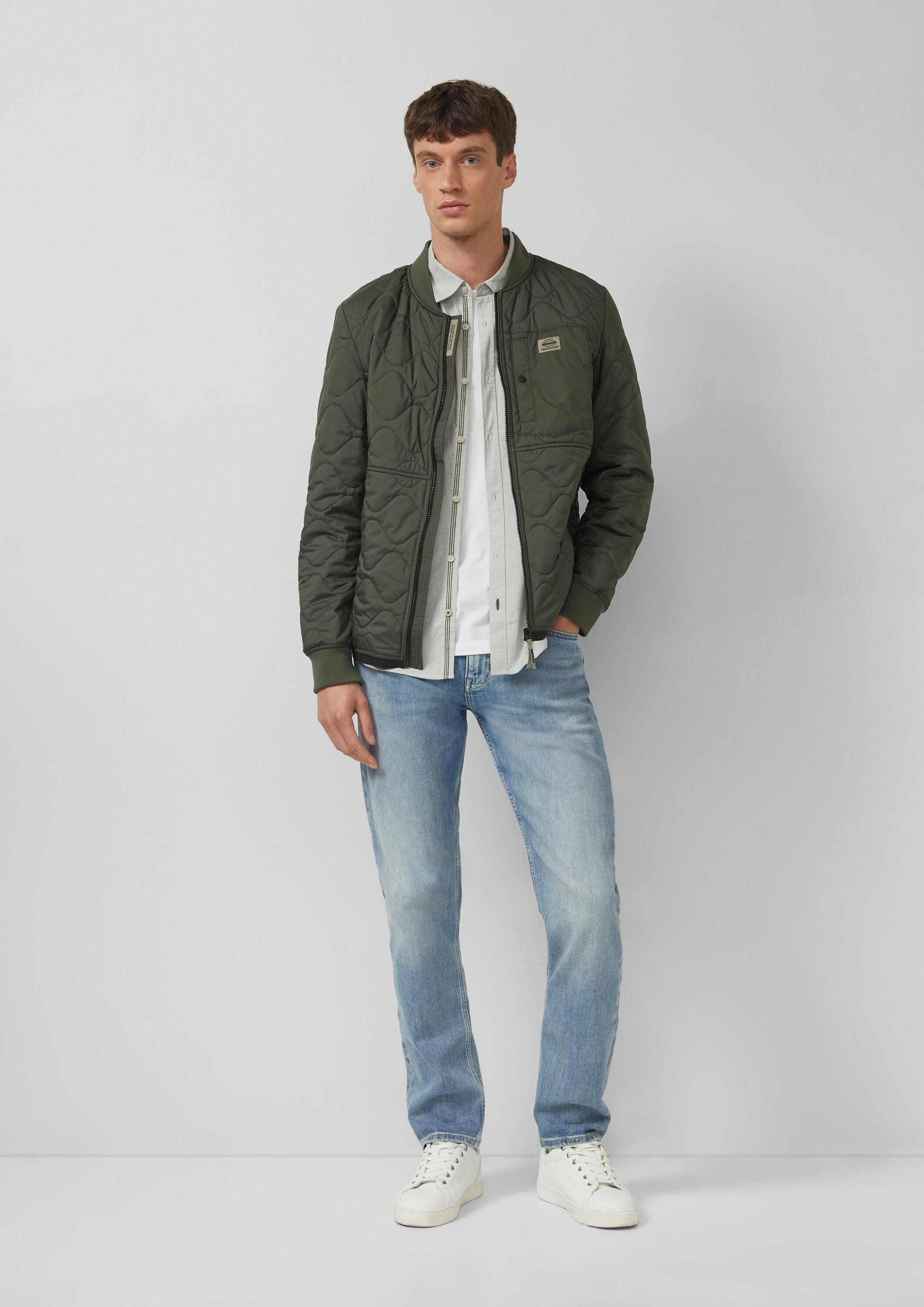 s.Oliver Langarmhemd Hemd Regular Fit: Strukturiertes Hemd mit Brusttasche
