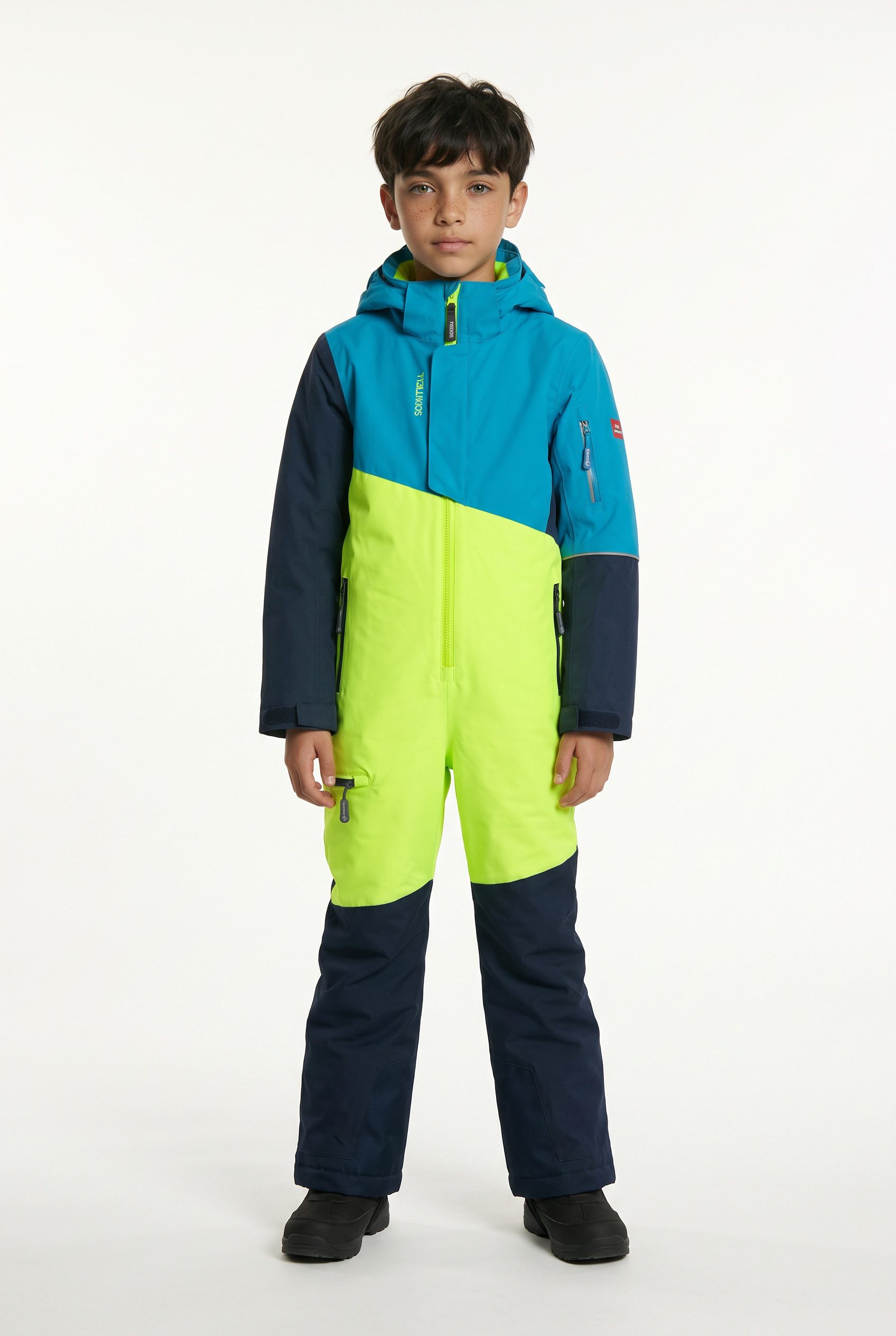 TROLLKIDS Schneeoverall KIDS HALLINGDAL SNOWSUIT sportlicher Schneeoverall, für Kinder, aus Polyester, atmungsaktiv