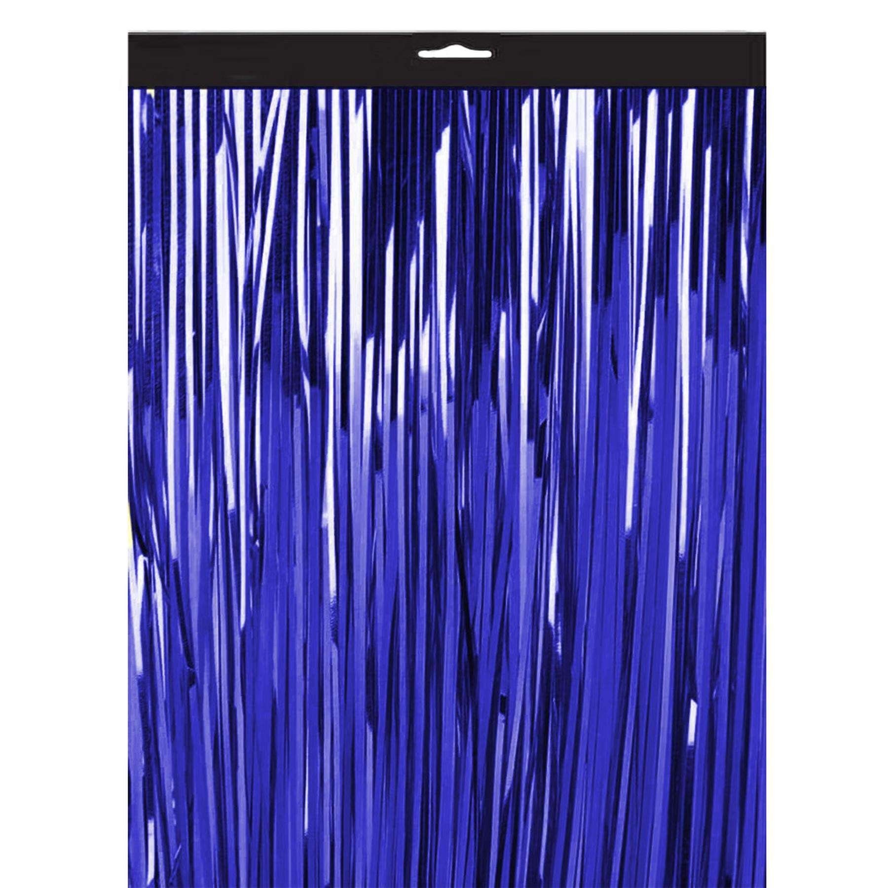 Kopper-24 Türvorhang Lametta Vorhang 1 x 1 m, Blau