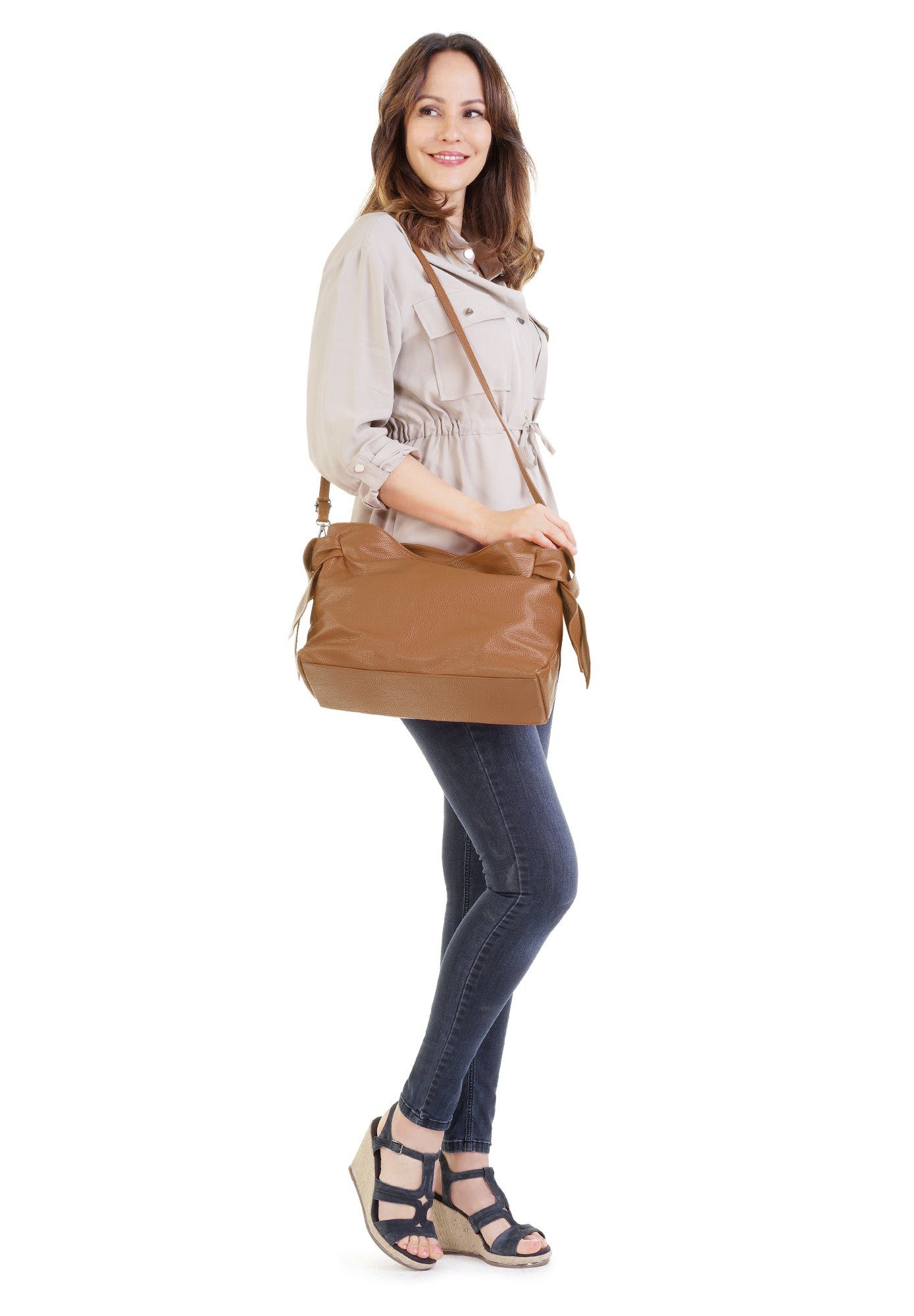 Samantha Look Henkeltasche, echt Leder, Made in Italy günstig online kaufen
