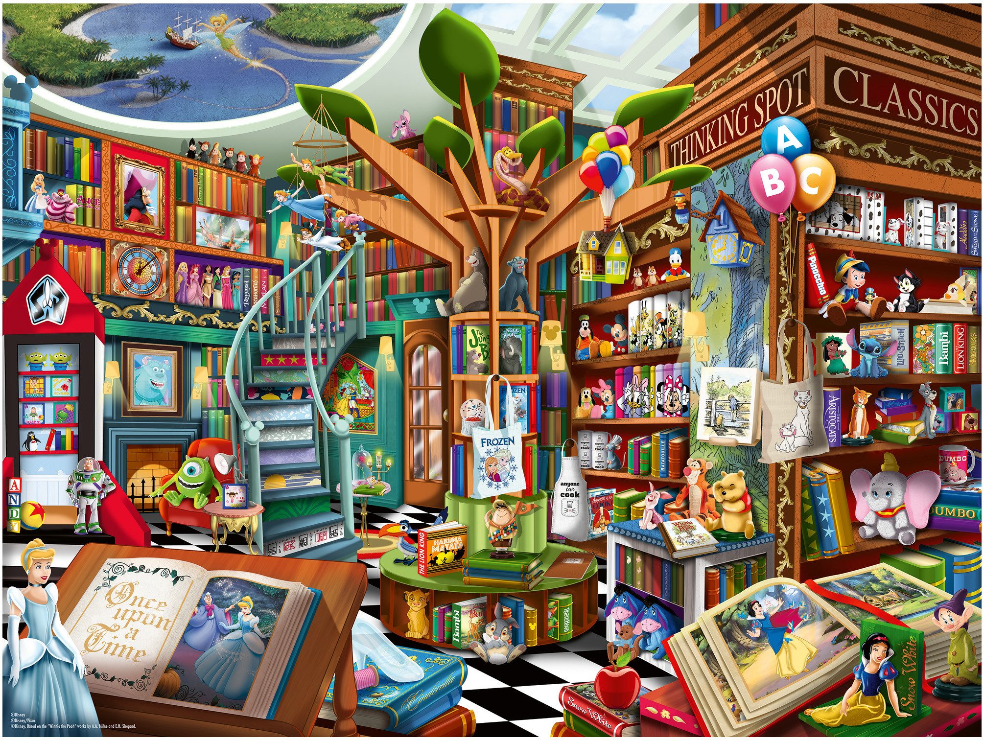 Ravensburger Puzzle Disney, Buchhandlung der Wunder, 1500 Puzzleteile, Made in Germany
