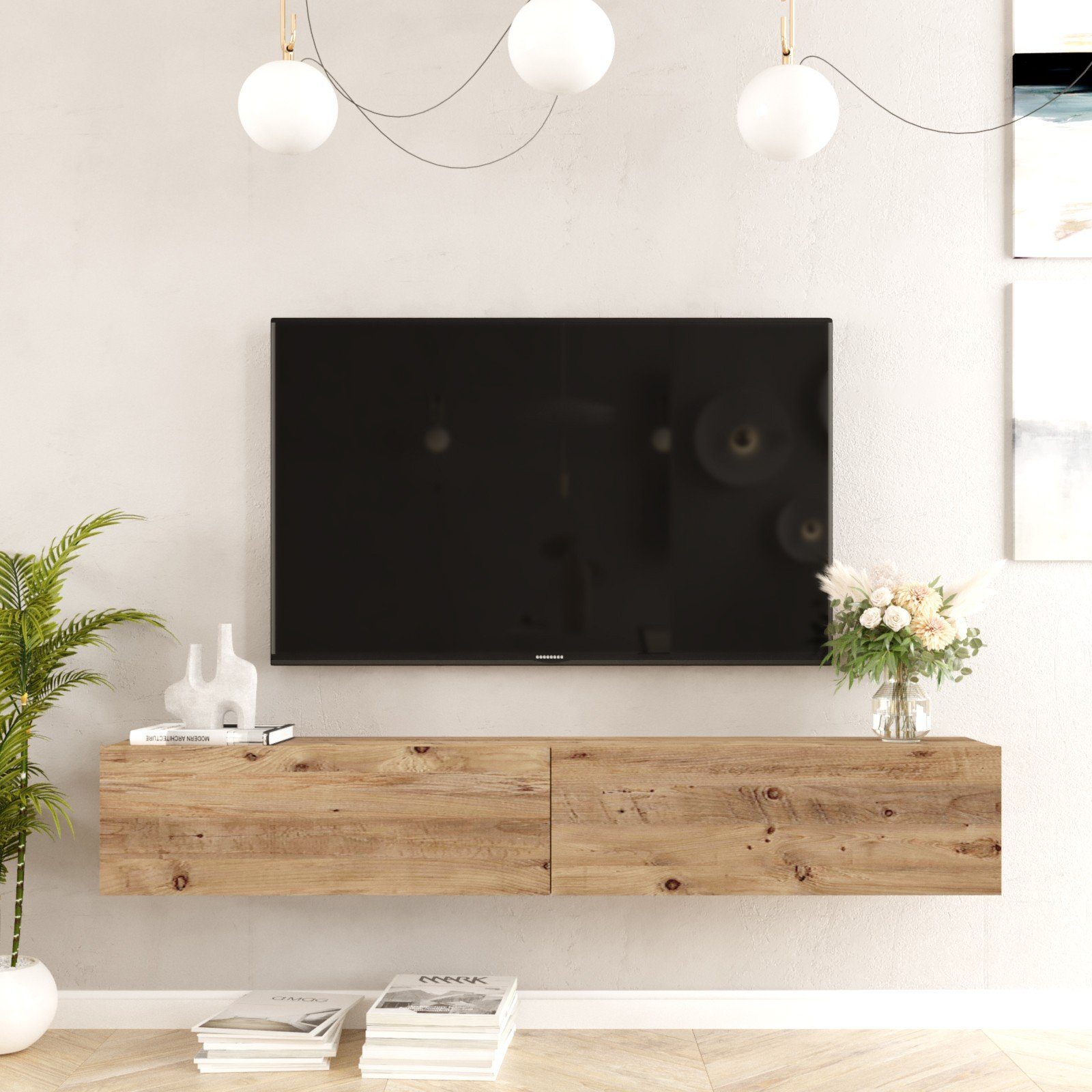 Skye Decor TV-Schrank Schränke, 29,6x180x31,6 cm, 100% Melaminbeschichtete Partikelplatte