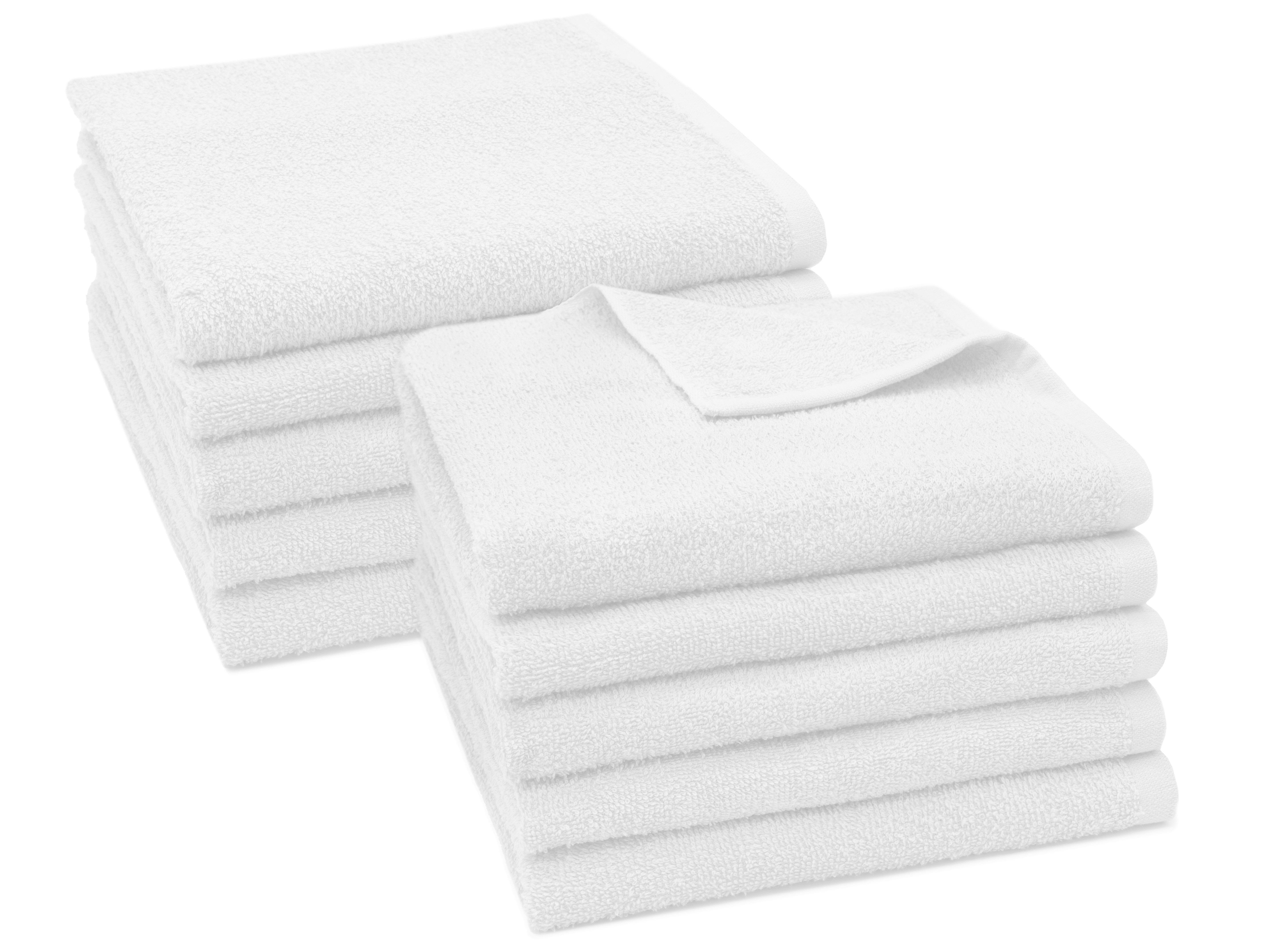 ZOLLNER Handtücher, Walkfrottier (10-St), 50 x 100 cm, 80% Baumwolle, 20% Polyester, vom Hotelwäschespezialisten