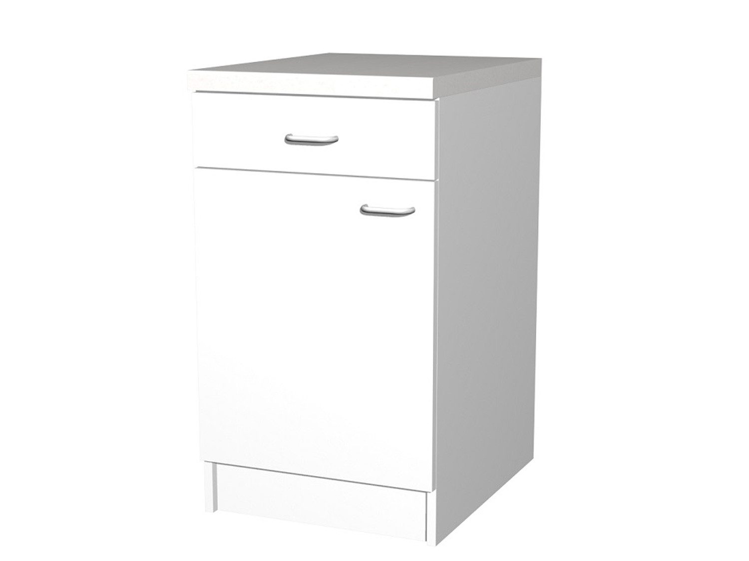 Flex-Well Unterschrank Küchenunterschrank 50 cm breit - Weiß – Modell Rapid günstig online kaufen