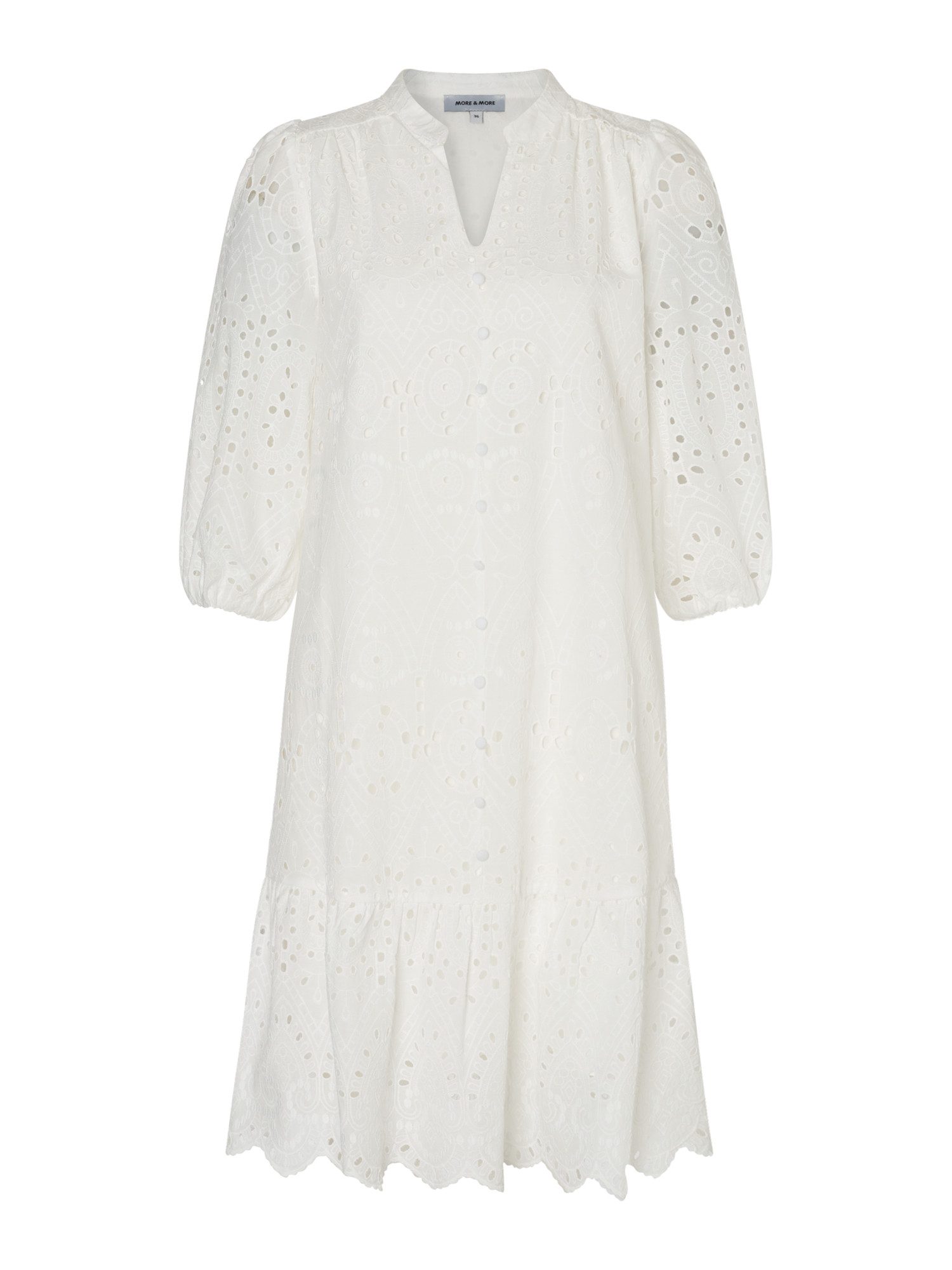 MORE&MORE Blusenkleid romantisches 3/4 Arm Spitzenkleid