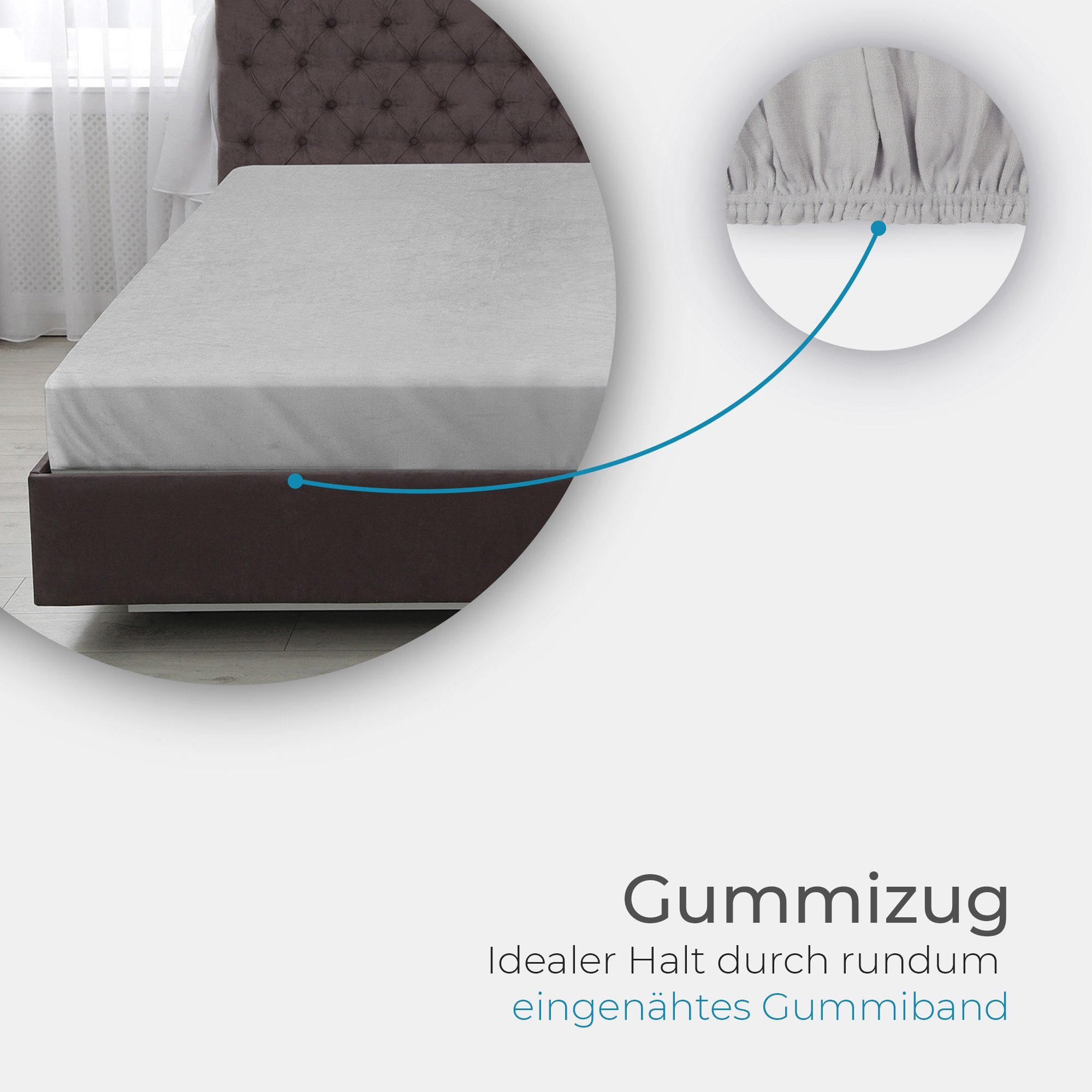 Bestlivings Spannbettlaken Spannbetttuch Chasmere Touch, Microfaser, Gummizug: rundum, (1 Stück), Bettlaken - Extra weich, kuschelig warm mit Rundumgummi