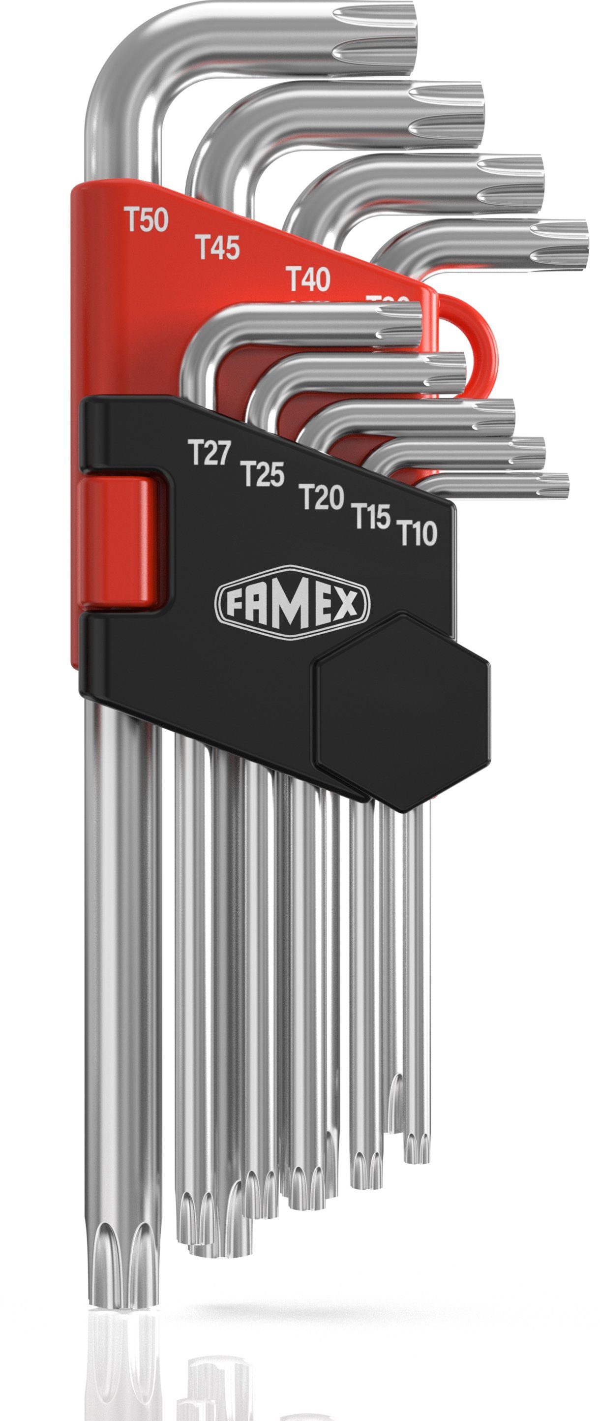 FAMEX Winkelschlüssel 10790 Winkelschlüssel (Schraubendreher, 18 St), Chrom-Vanadium-Molybdän-S2-Stahl