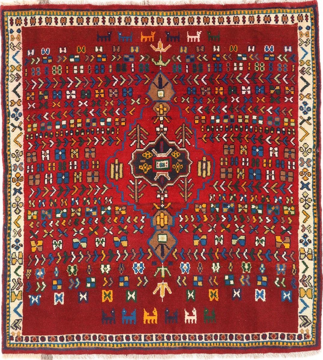 Orientteppich Shiraz 115x125 Handgeknüpfter Orientteppich / Perserteppich, Nain Trading, rechteckig, Höhe: 10 mm