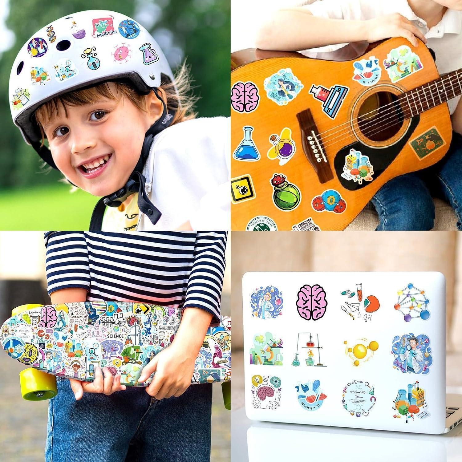 LuxusKollektion Laptop-Aufkleber Aufkleber 300 Stück niedlich wasserdicht Vinyl für Laptop und Auto