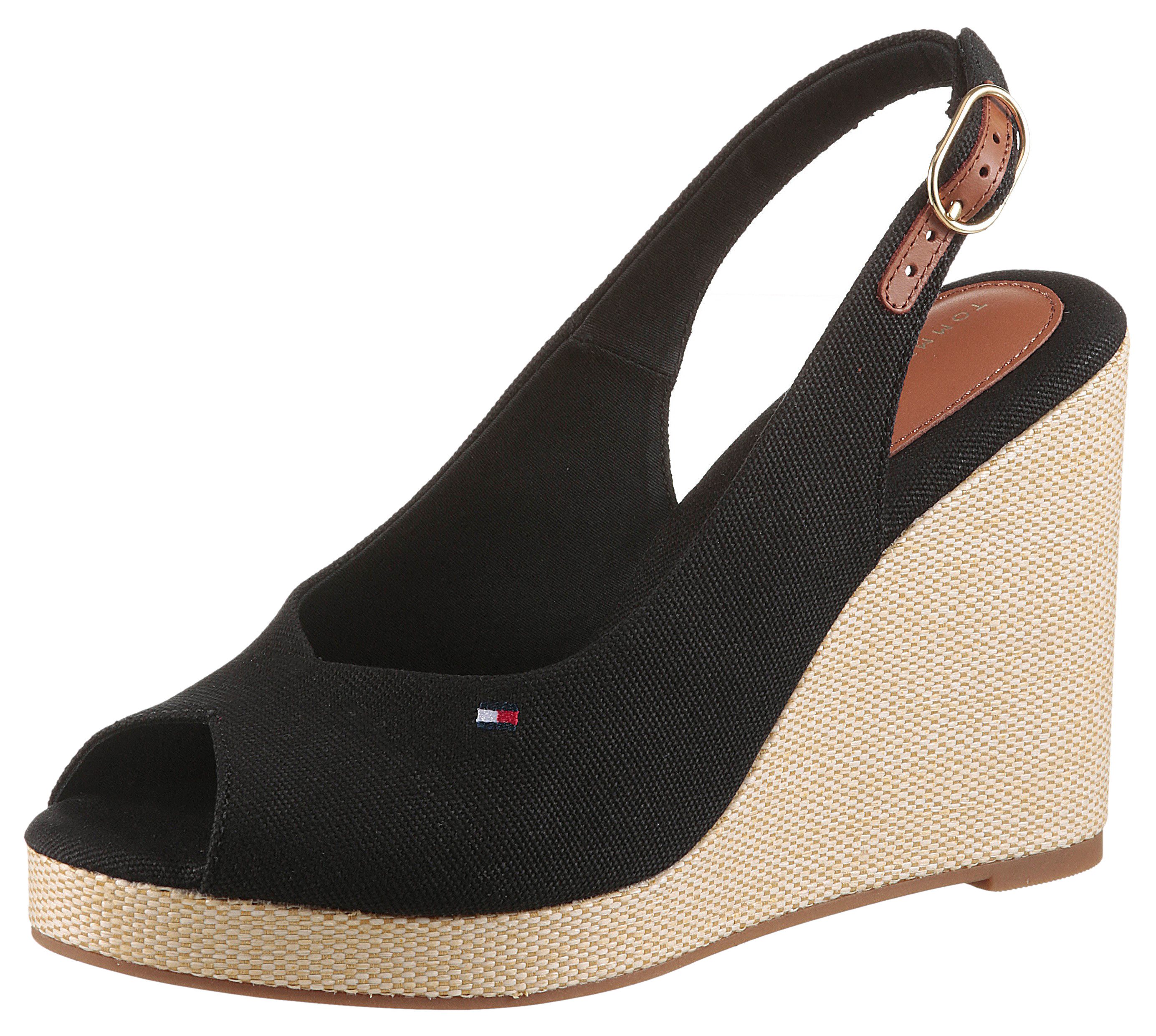 Tommy Hilfiger FLAG HIGH WEDGE ESPAD SLINGBACK High-Heel-Sandalette, Sommer günstig online kaufen