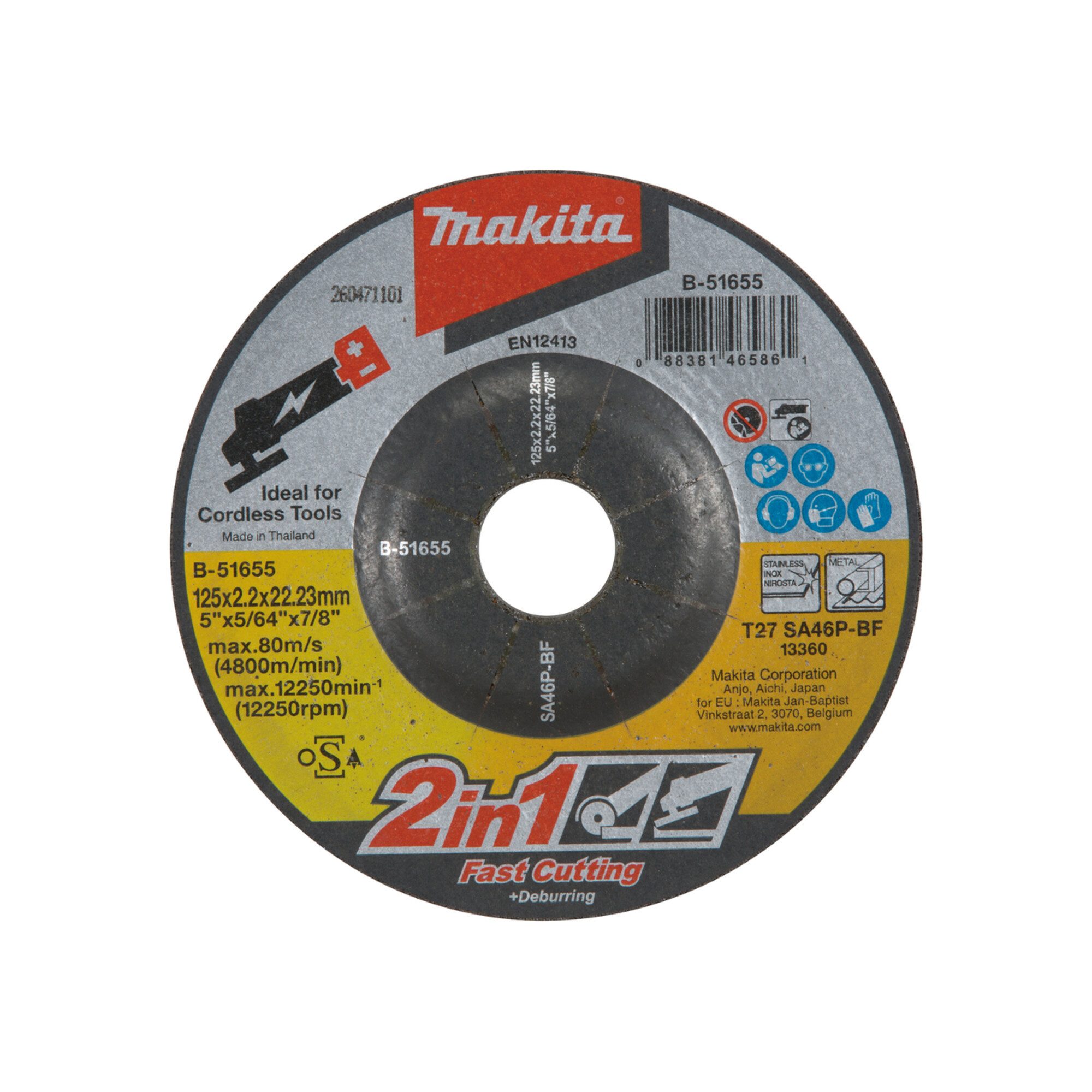 Makita Schleifscheibe Makita Schruppscheibe 2in1 125mm