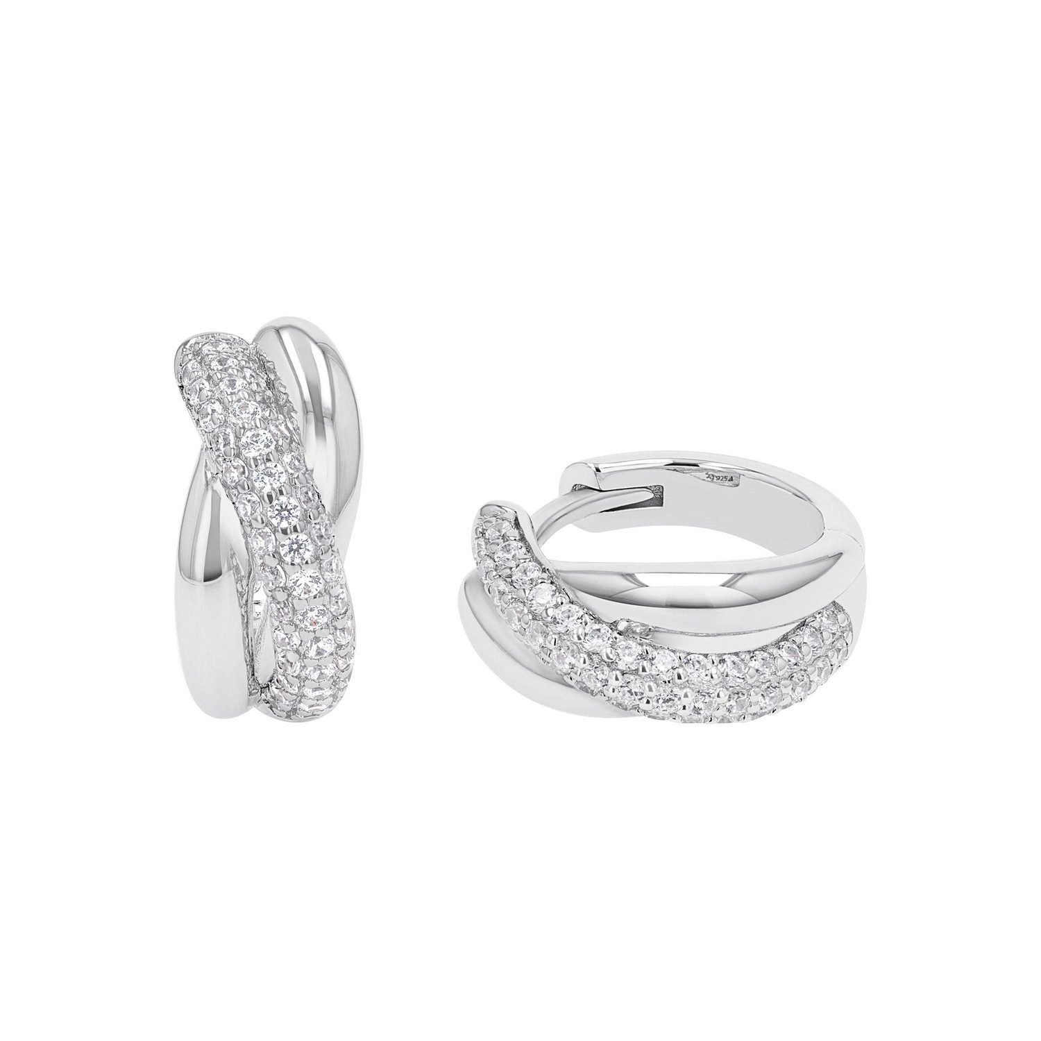 JOOP! Paar Creolen Schmuck, Geschenk, mit Zirkonia (synth)