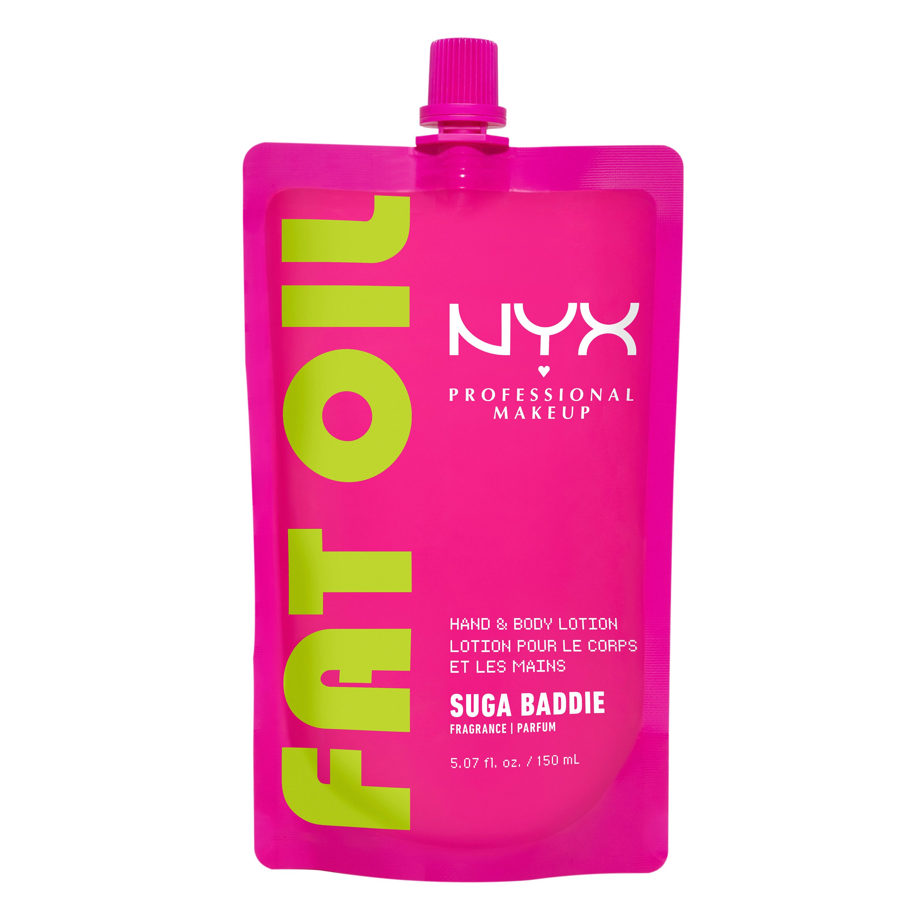 NYX PROFESSIONAL MAKEUP Körperlotion FAT OIL HAND & BODY LOTION SUGA BADDIE, leichte, feuchtigkeitsspendende Hand- und Körperlotion