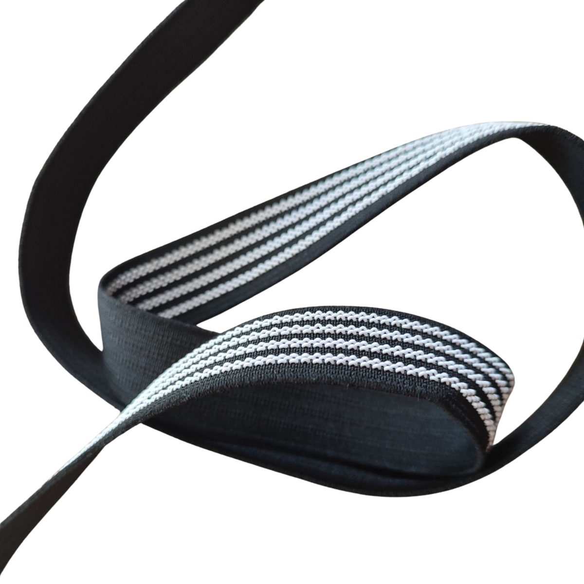 larissastoffe Gummiband 10 m Gummiband Elastikband 25 mm breit Antirutsch, schwarz, Hochwertige Industriequalität