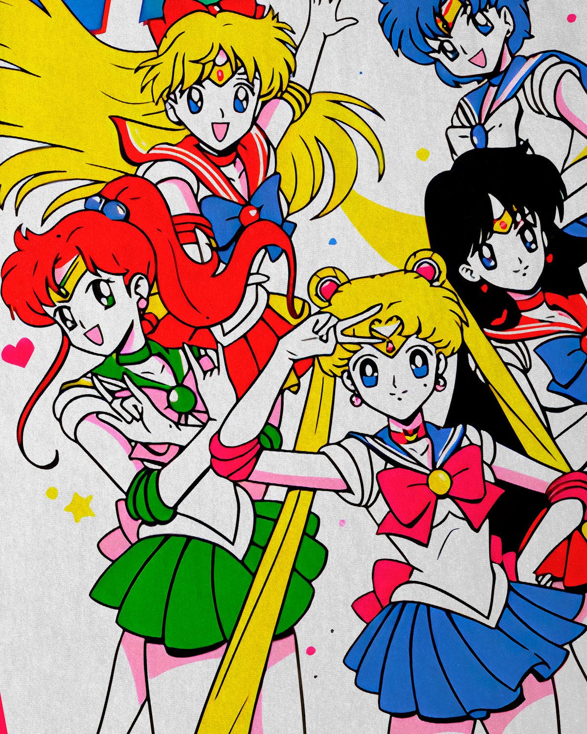 style3 T-Shirt Pretty Galaxy Girls sailor moon anime cosplay crystal