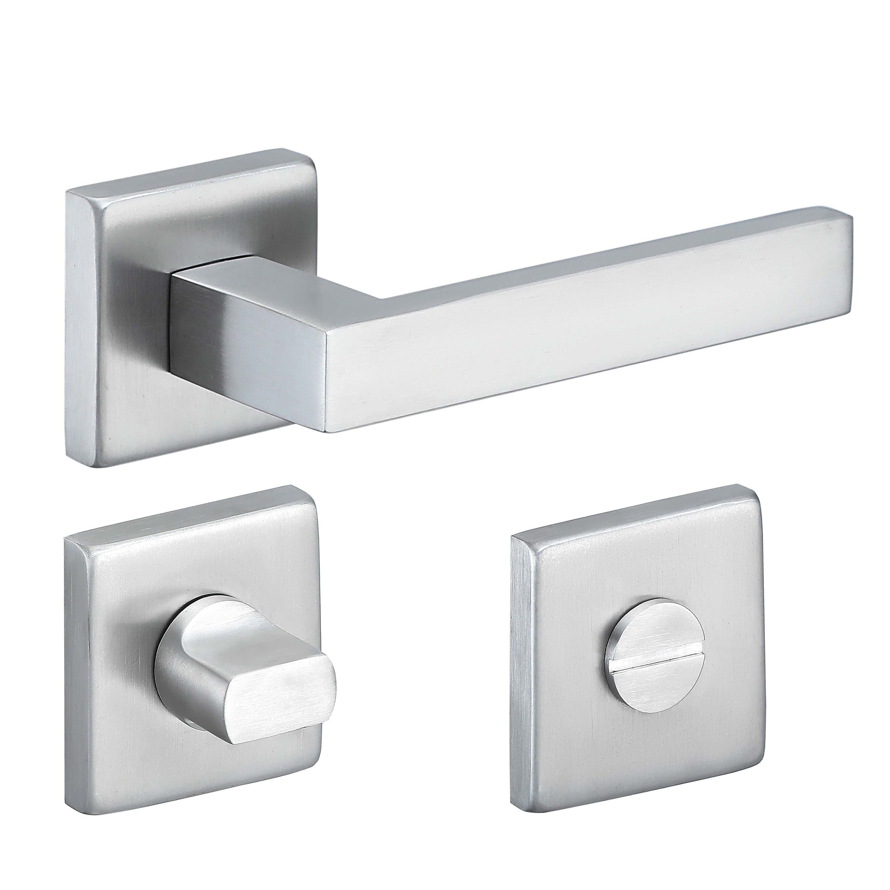 MeinTürgriff Drückergarnitur Trento Edelstahl Türgriff eckig Innentüren Ros günstig online kaufen