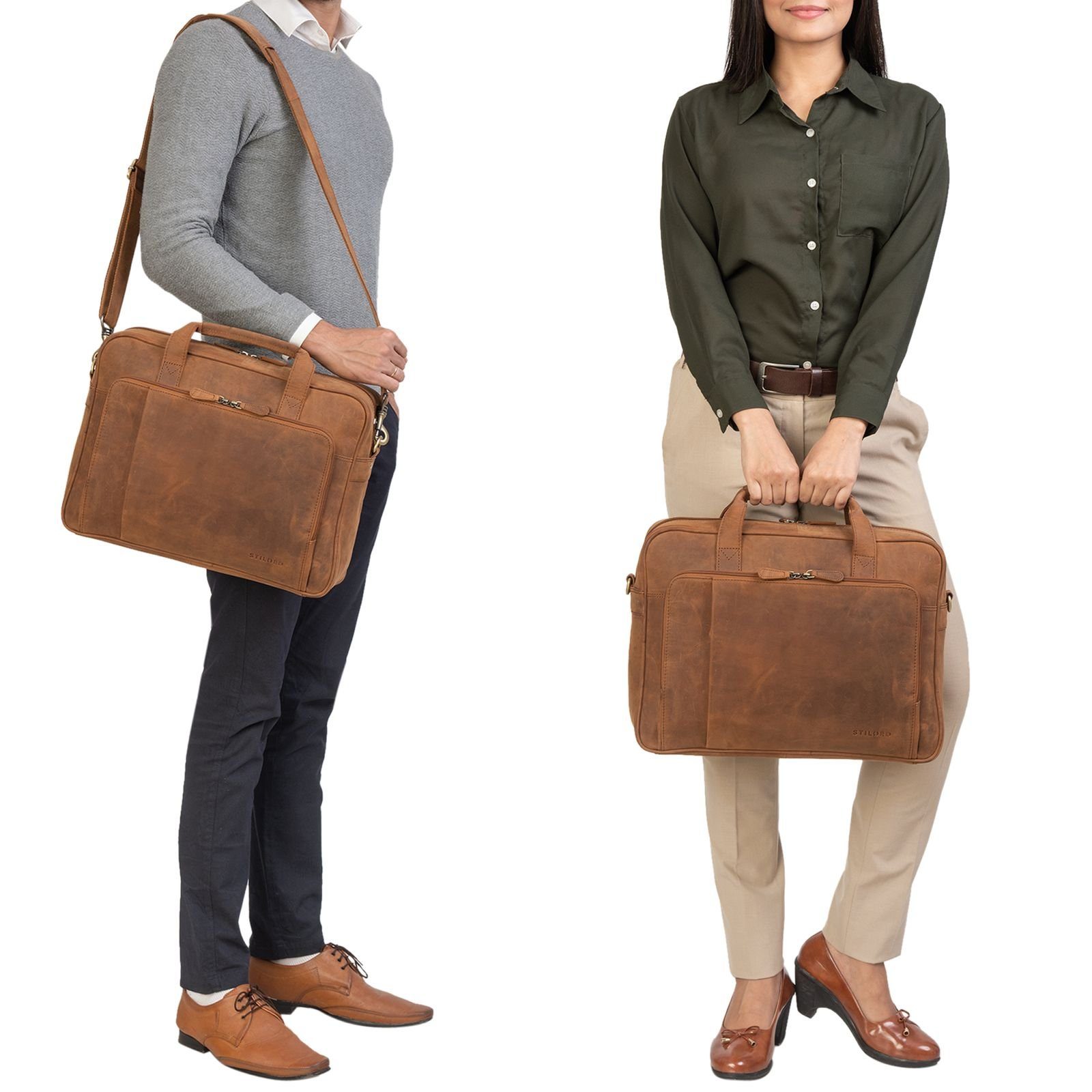 STILORD Aktentasche "Rodrigo" Arbeitstasche Leder Groß günstig online kaufen