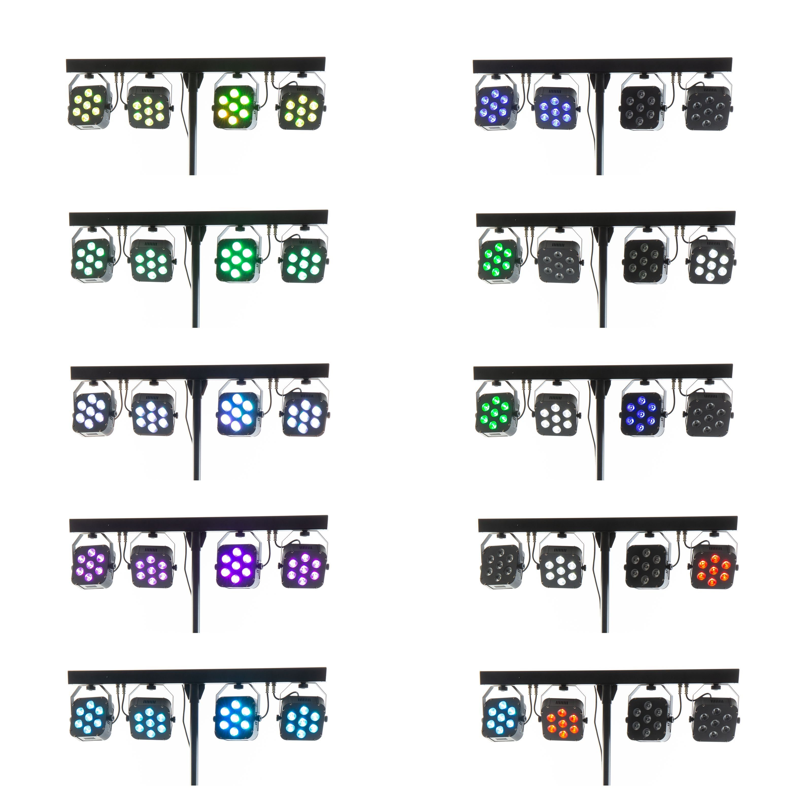 lightmaXX LED Scheinwerfer, LED Scheinwerfer Set, RGBW Scheinwerfer, Mobile DJs