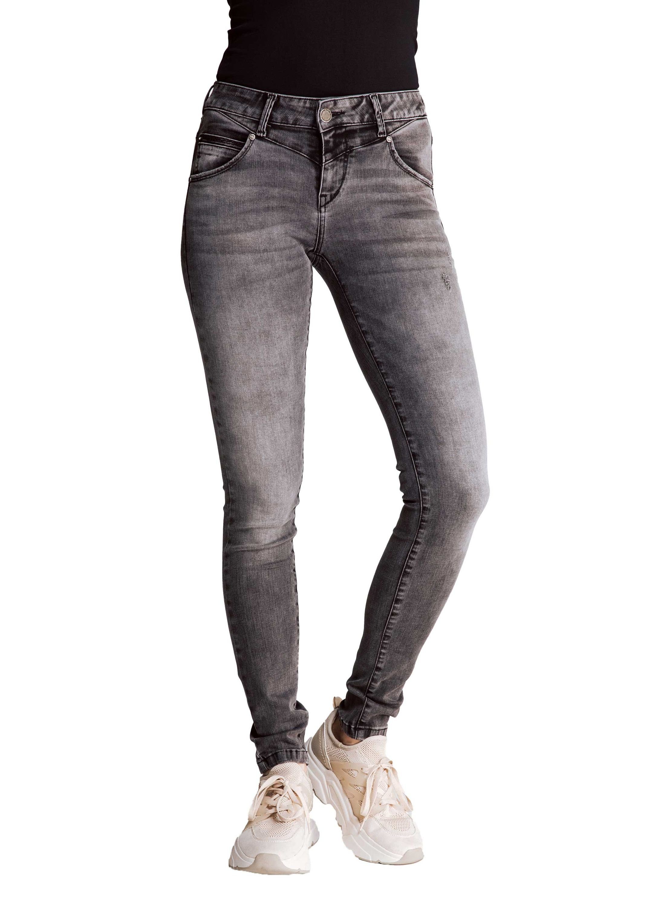 Zhrill Skinny-fit-Jeans Skinny Jeans DONDI Black angenehmer Tragekomfort | Skinny Jeans