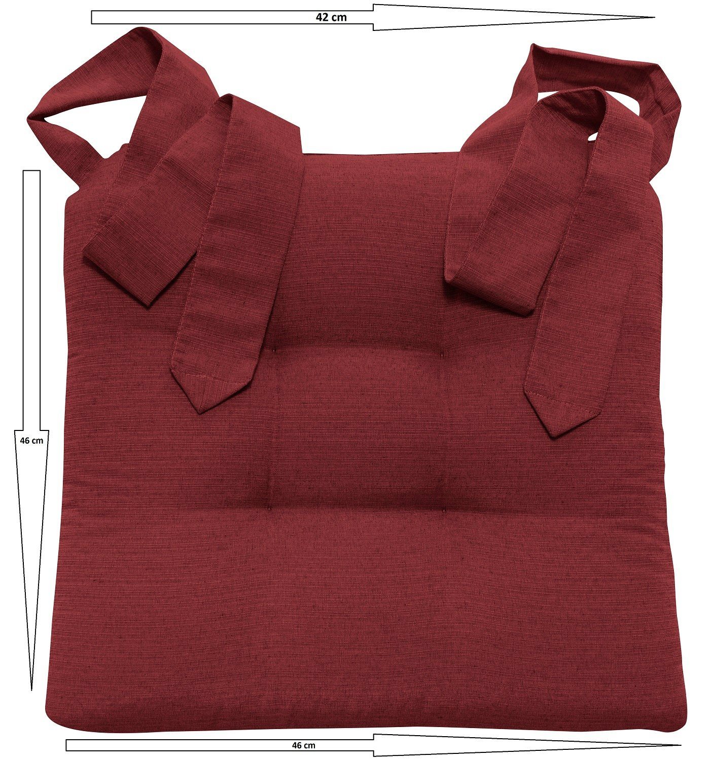 Bonvionn Stuhlkissen Zwei Schleifenband Auflage Polster Stuhl Stuhlauflage extra dick, extra dick