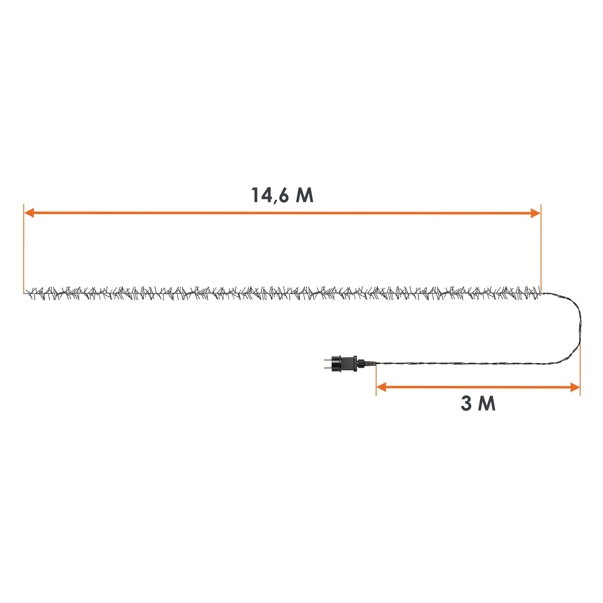 Spetebo LED-Lichterkette Büschel Lichterkette kalt weiß - 14,6 m / 2016 LED, 2016-flammig, Baum Beleuchtung mit Controller und Speicherchip – Indoor / Outdoor – Bild 4 von 5