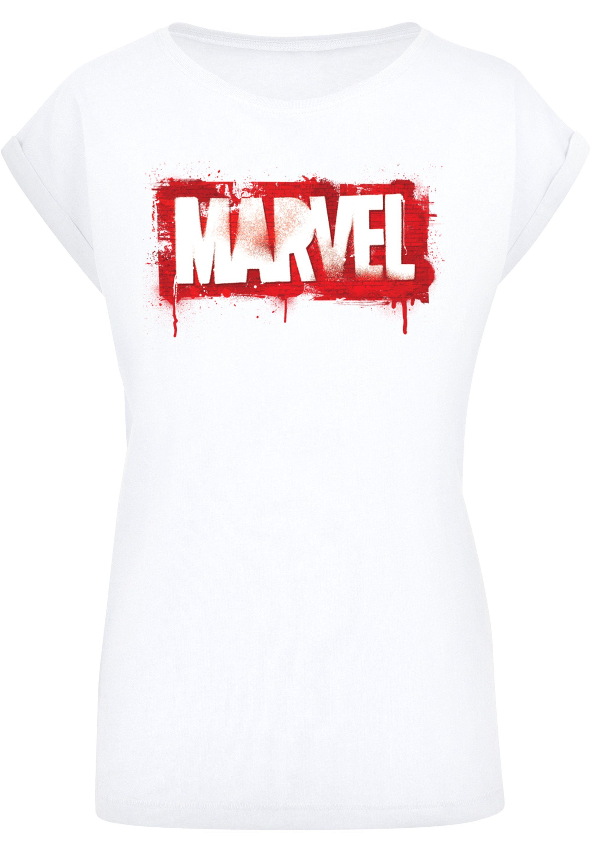 F4NT4STIC T-Shirt Marvel Spray Logo Print