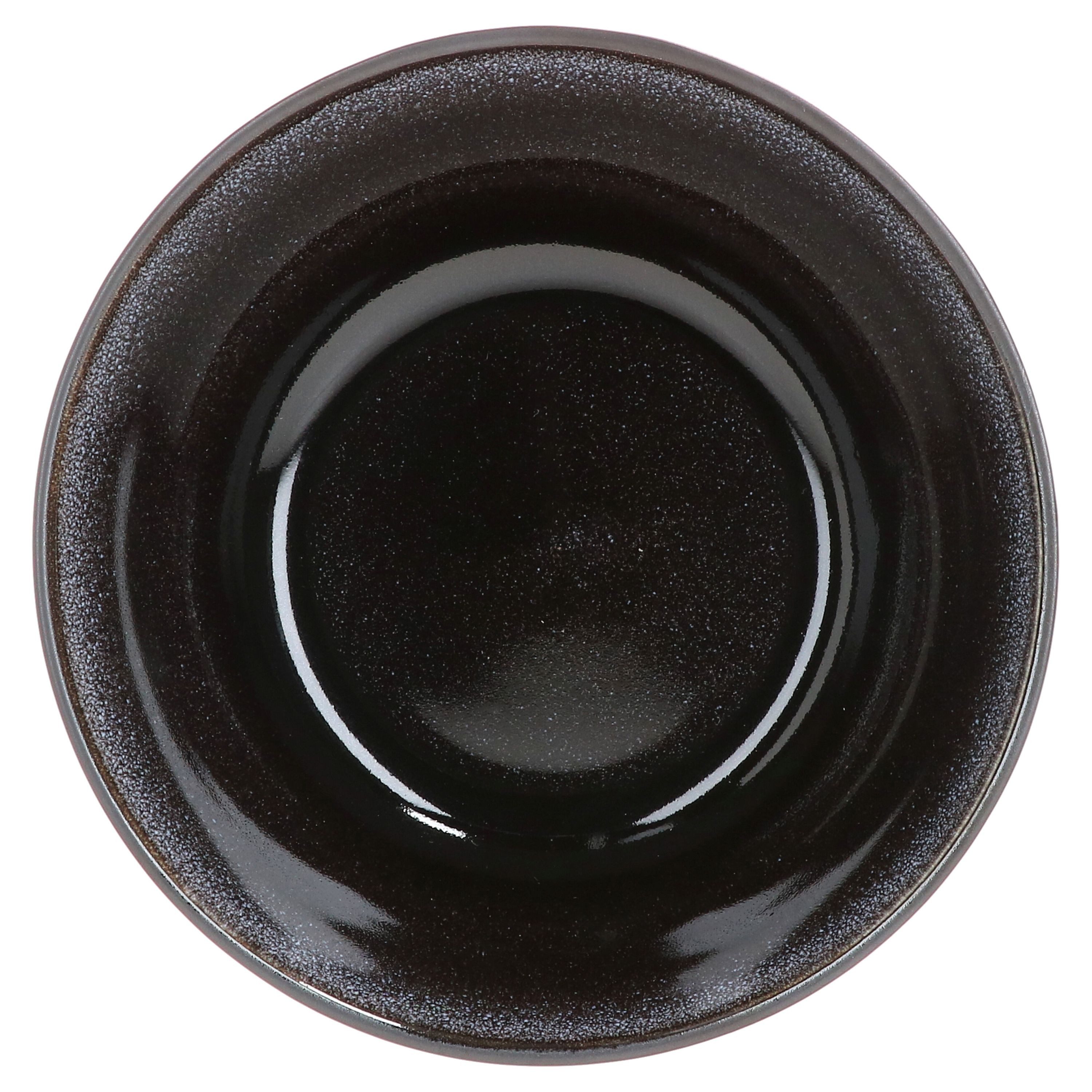 MamboCat Rührschüssel 6er Set Schale Zakynthos Reactive Glaze Schwarz, Ø 17 cm - 24327312, Steingut – Bild 4 von 5