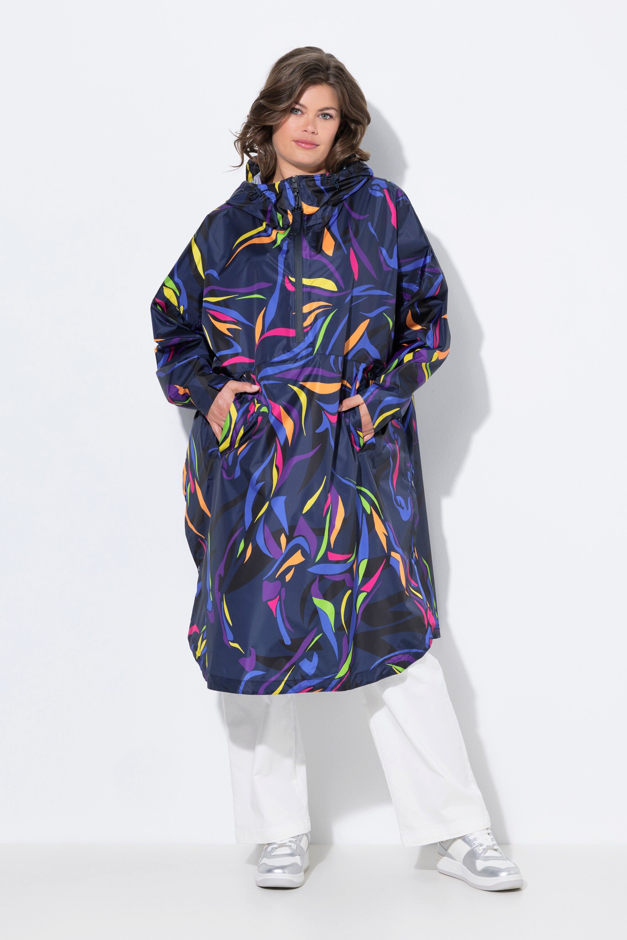 Laurasøn Funktionsjacke Funktions-Regencape Unisex Print Kapuze günstig online kaufen