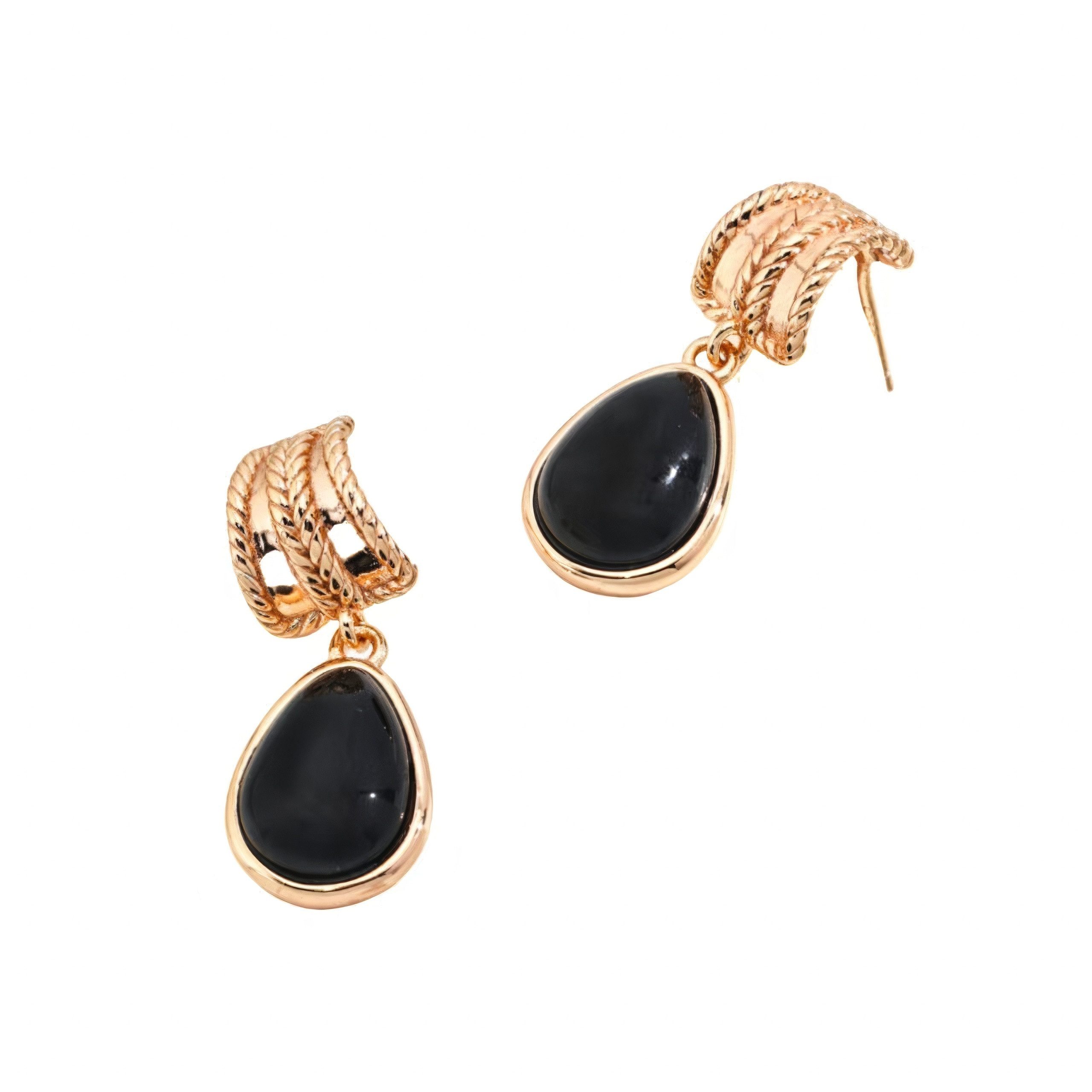 Paar Ohrhänger Damen 925 Ohrringe , Damen Silber Ohrringe , Schwarzer Onyx Ohrringe