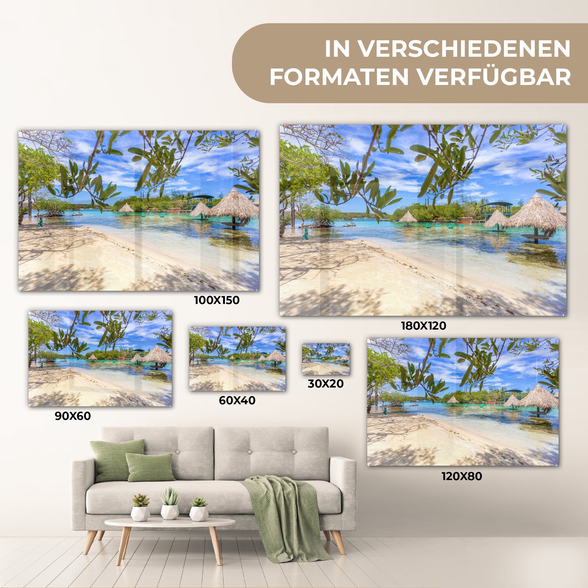Schlafzimmer Strand der St), Bay MuchoWow Acrylglasbilder & Acrylglasbild Islands, Wohnzimmer (1