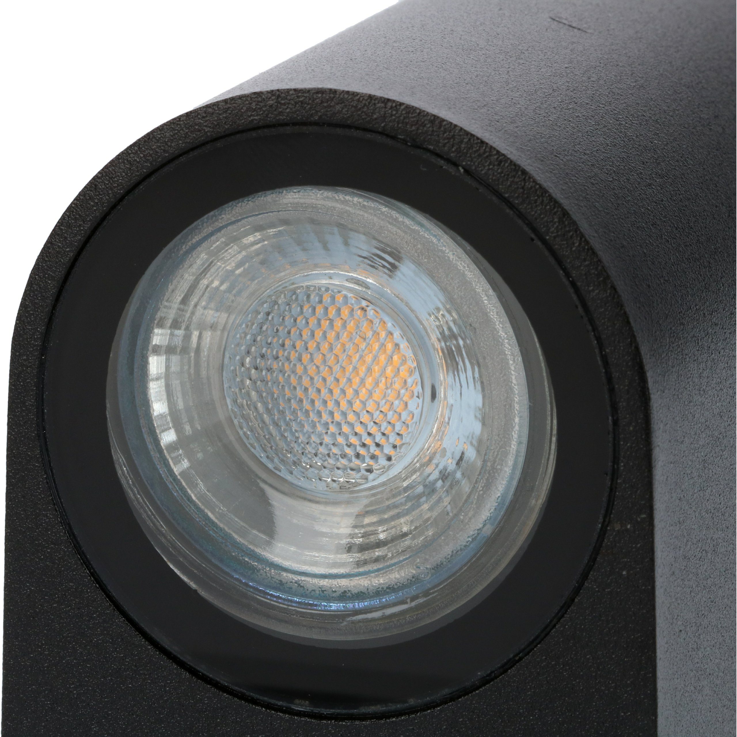 LED's light 2x LED, schwarz Außen-Wandleuchte GU10 und LED IP44 Halogen 35W 1000502 LED bis Außen-Wandleuchte, für