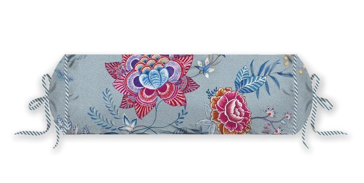 PiP Studio Dekokissen Flower Festival Roll Cushion Blue 22X70 Blau 22