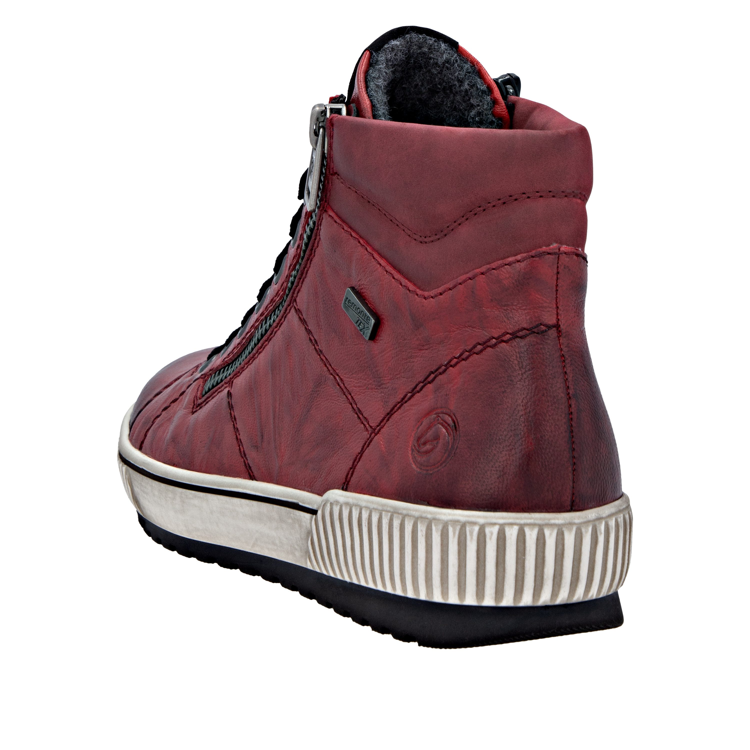 Remonte Schnürboots, Plateau, Schnürstiefelette, Boots in Crash-Optik