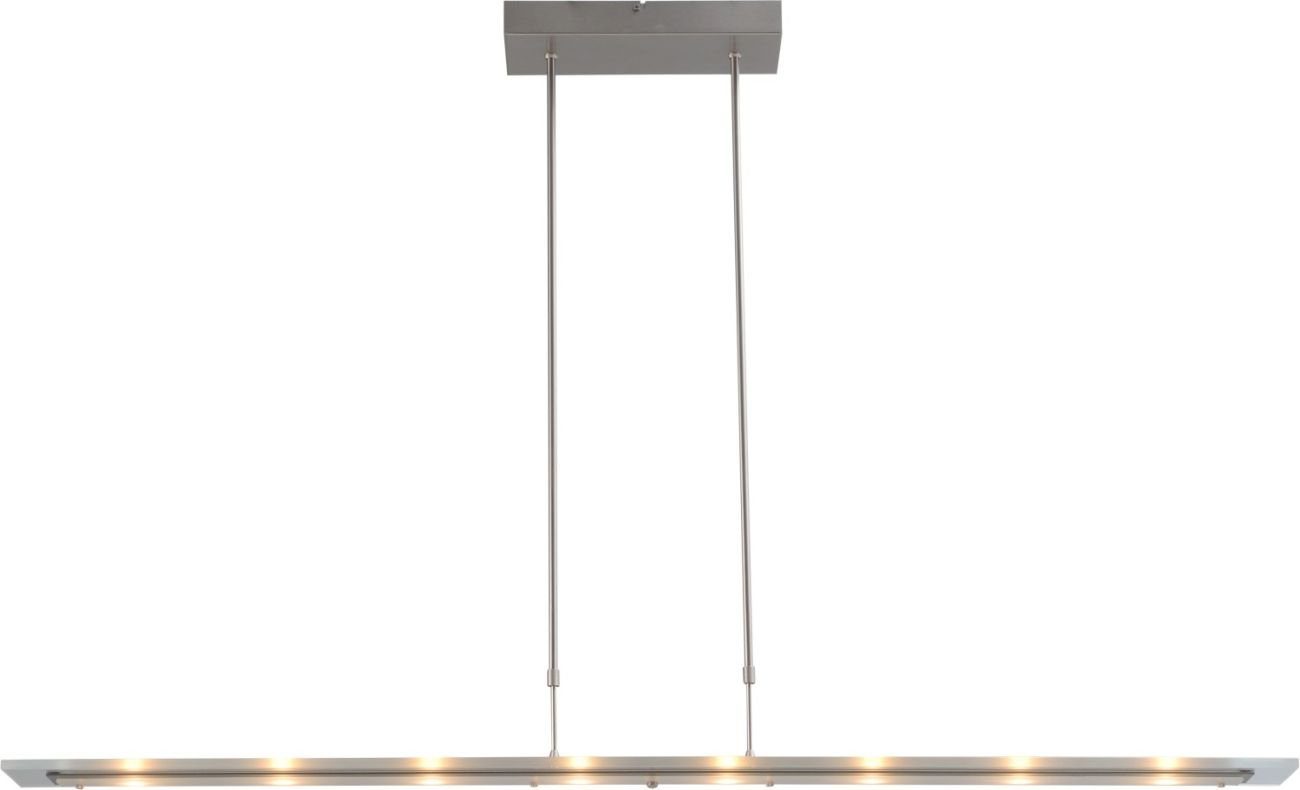 Licht-Erlebnisse Pendelleuchte VIGO, Glas K Modern Nickel LED 2700 Hängeleuchte dimmbar Metall Warmweiß, integriert, 3040 fest lm LED