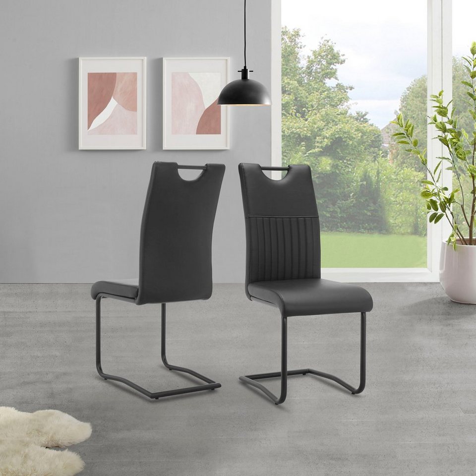 INOSIGN Esszimmerstuhl Feli (2 St), im 2er Set erhältlich, mit Sitz und  Rücken gepolstert, Sitzhöhe 49 cm
