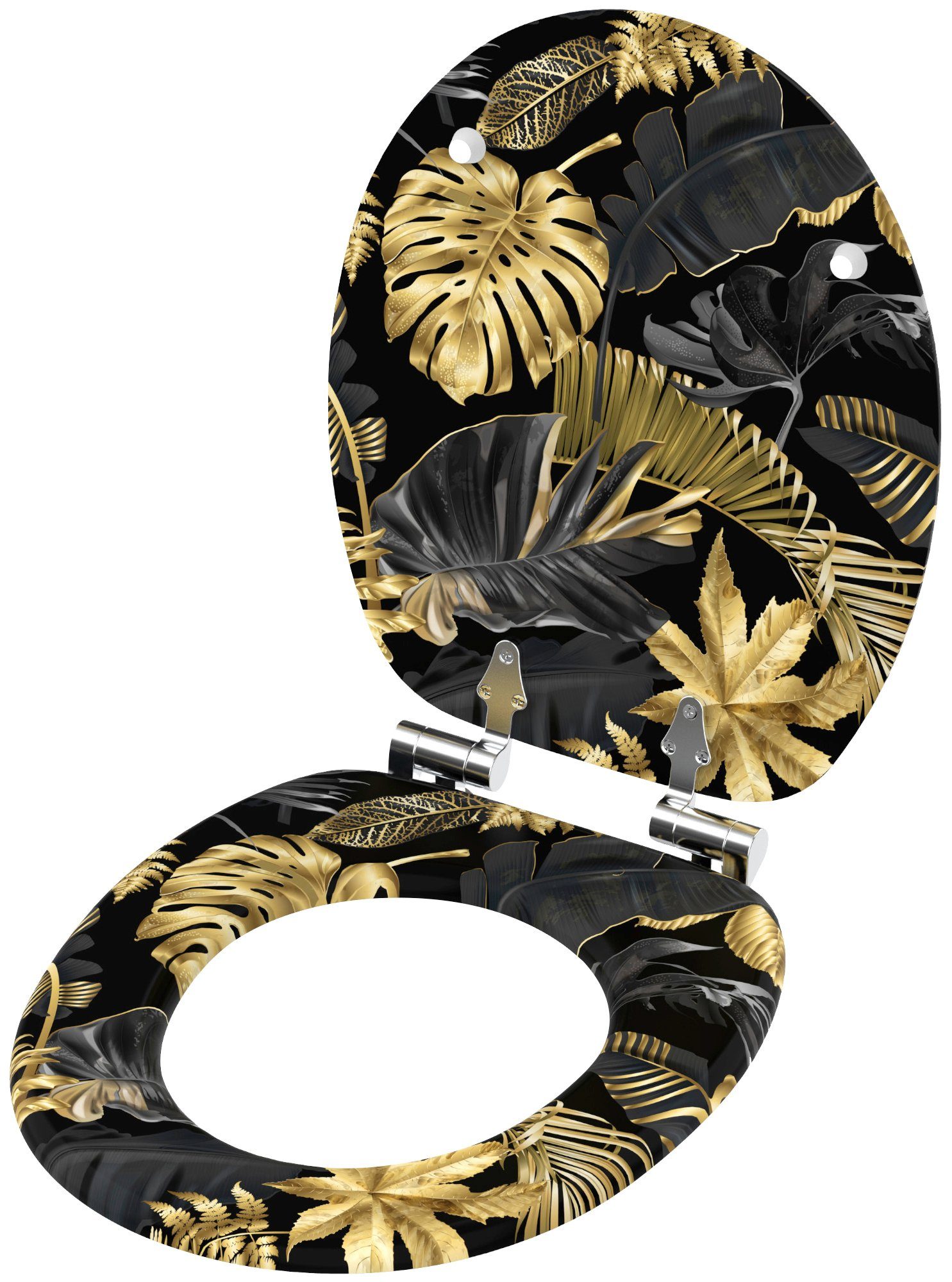 Sanilo WC-Sitz Golden Leaves, mit Absenkautomatik, günstig online kaufen