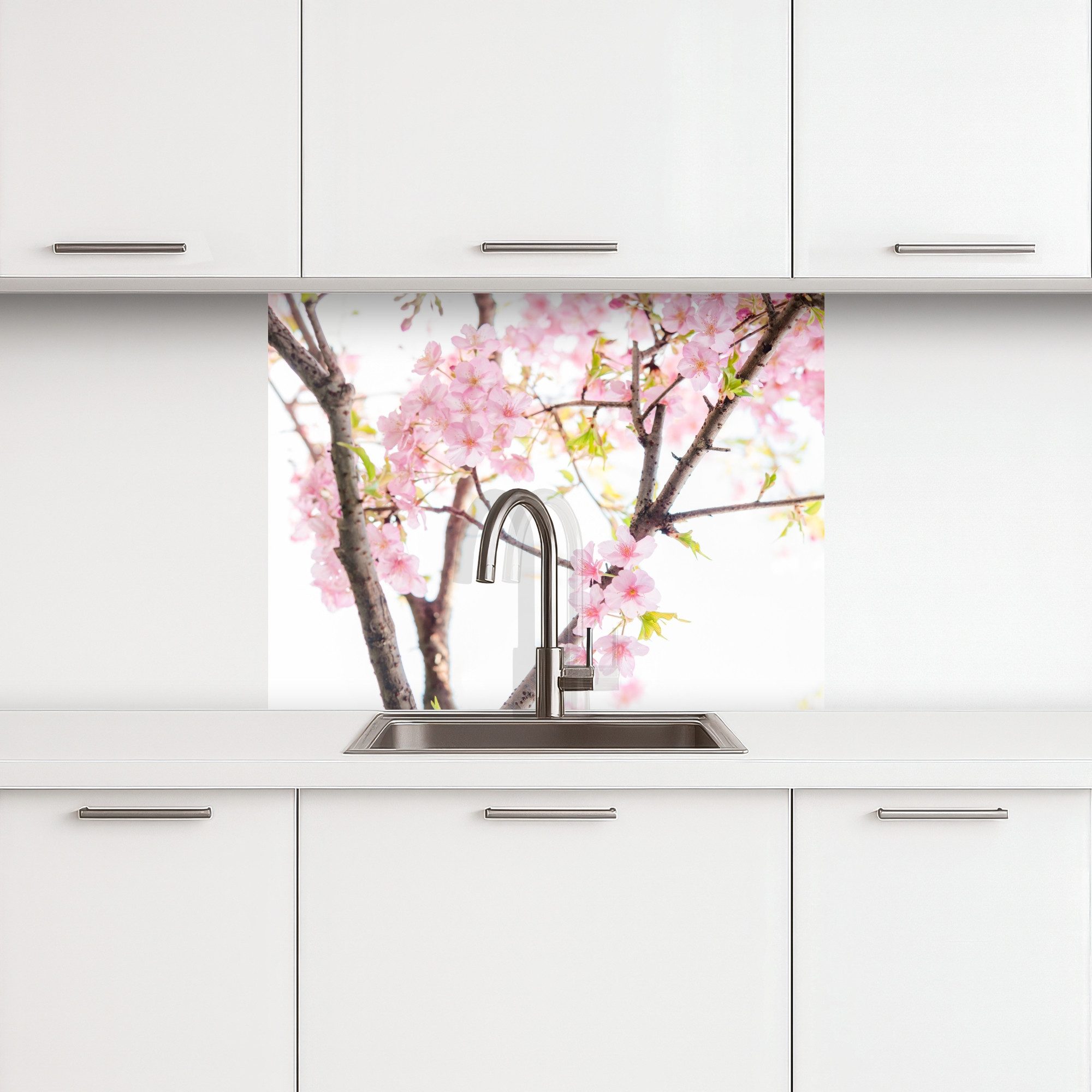 KitchenYeah Küchenrückwand selbstklebend Kirschblüte - Rosa - Blumen - Saku günstig online kaufen