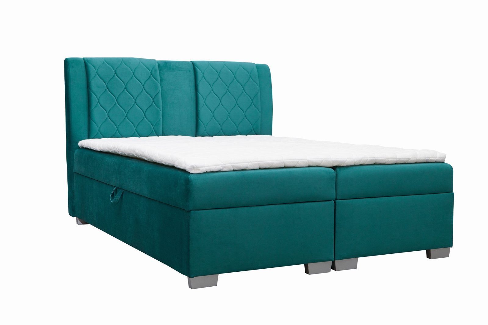 Beautysofa Boxspringbett Kolumbia (Bett), mit Bettkasten, günstig online kaufen