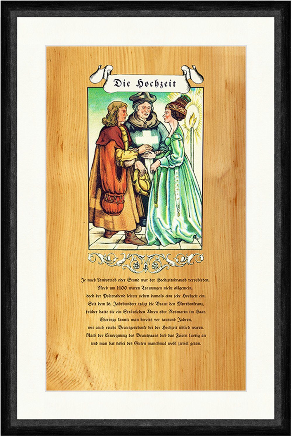 ᐅ Kunstdruck Die Hochzeit Mittelalter Brautpaar Liebe Trauung Faks