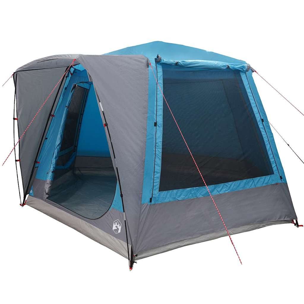 Kuppelzelt Campingzelt Hütte mit Dach Blau 420 x 420 x 227 cm Polyester