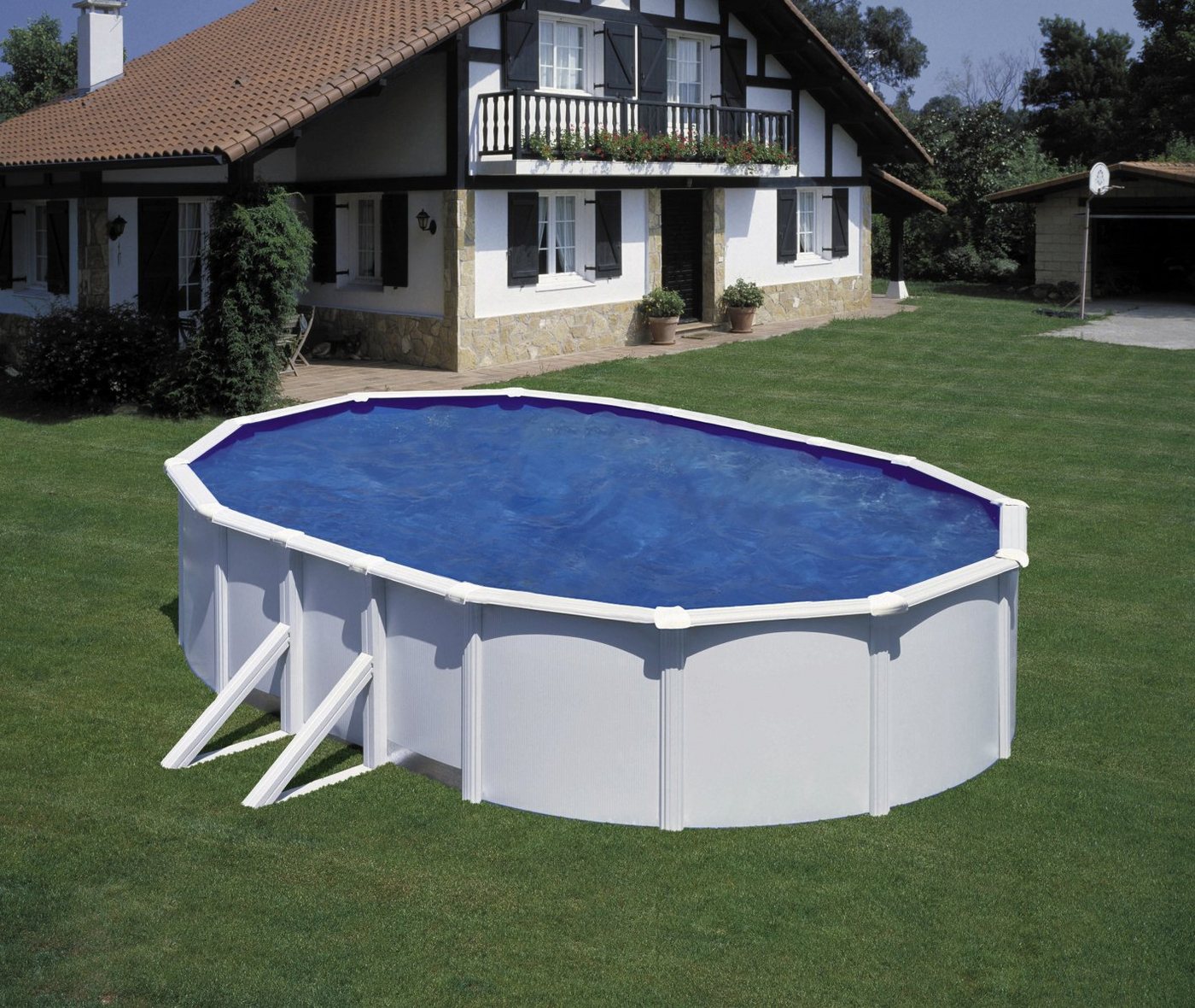Thumbnail - my POOL BWT Ovalpool (Set, 5-tlg), mit breitem Handlauf, in versch. Größen