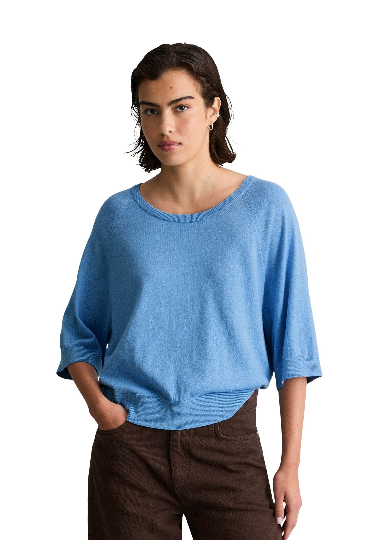Marc O'Polo DENIM Strickpullover aus weichem Organic-Cotton-Modal-Mix