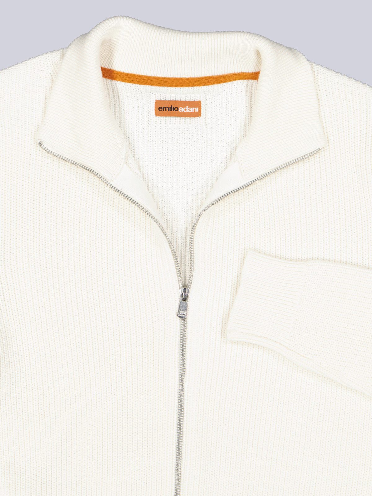 emilio adani Strickjacke Herren Strickjacke, Reinweiss