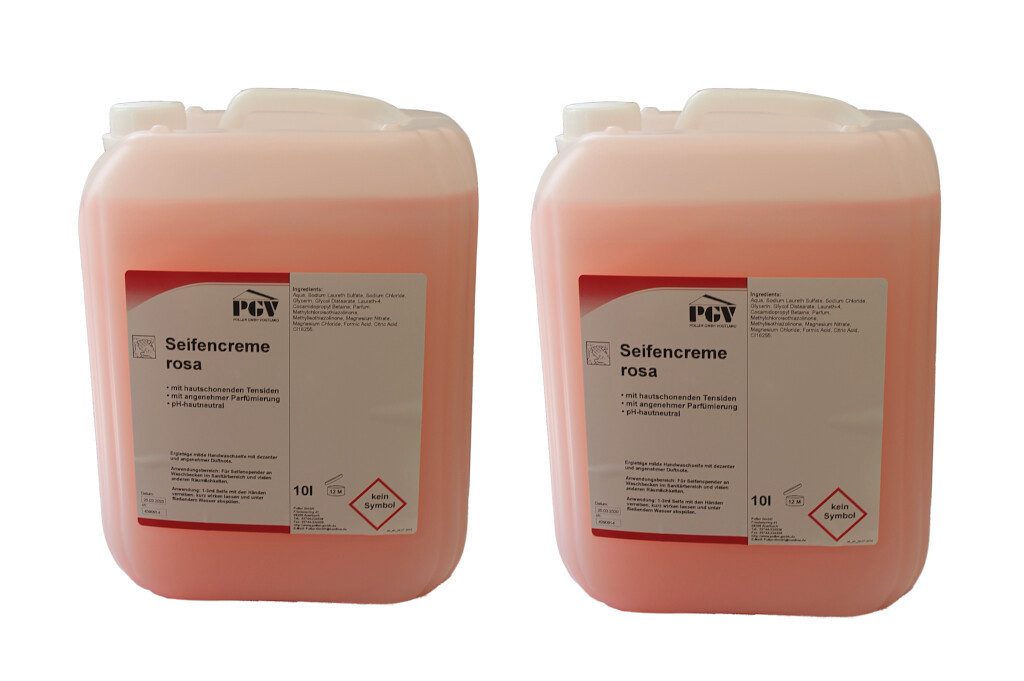 Seifencreme Grün – 10 Liter Kanister, Mild & Rückfettend, Apfel-Duft, PH-hautneutral, Für Spender