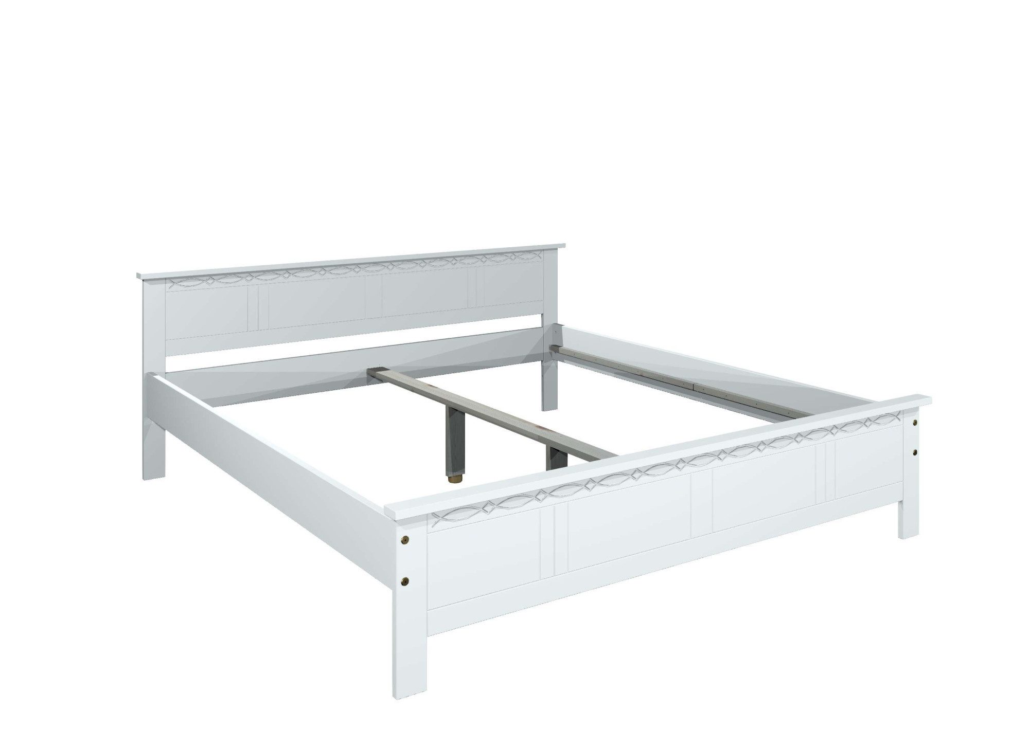 OTTO home Massivholzbett Indra, Landhausstil, edles Design,zertifiziertes Massivholz (Breite/Belastbarkeit 180cm/220 KG, 140cm/180 KG, 90cm/120 KG), mit Kopftei – Bild 5 von 5
