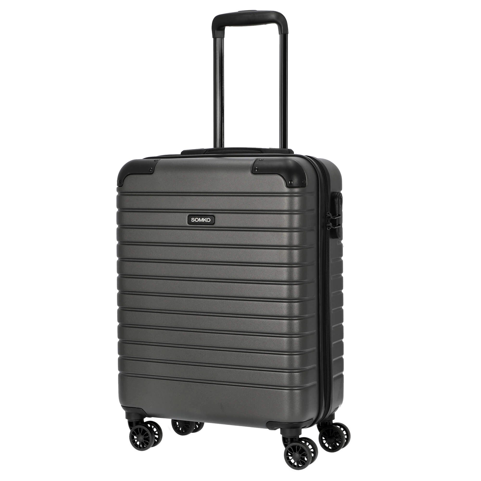 SOMKO Handgepäck-Trolley Line - 4-Rollen Kabinentrolley S 55 cm (anthrazit), 4 Rollen