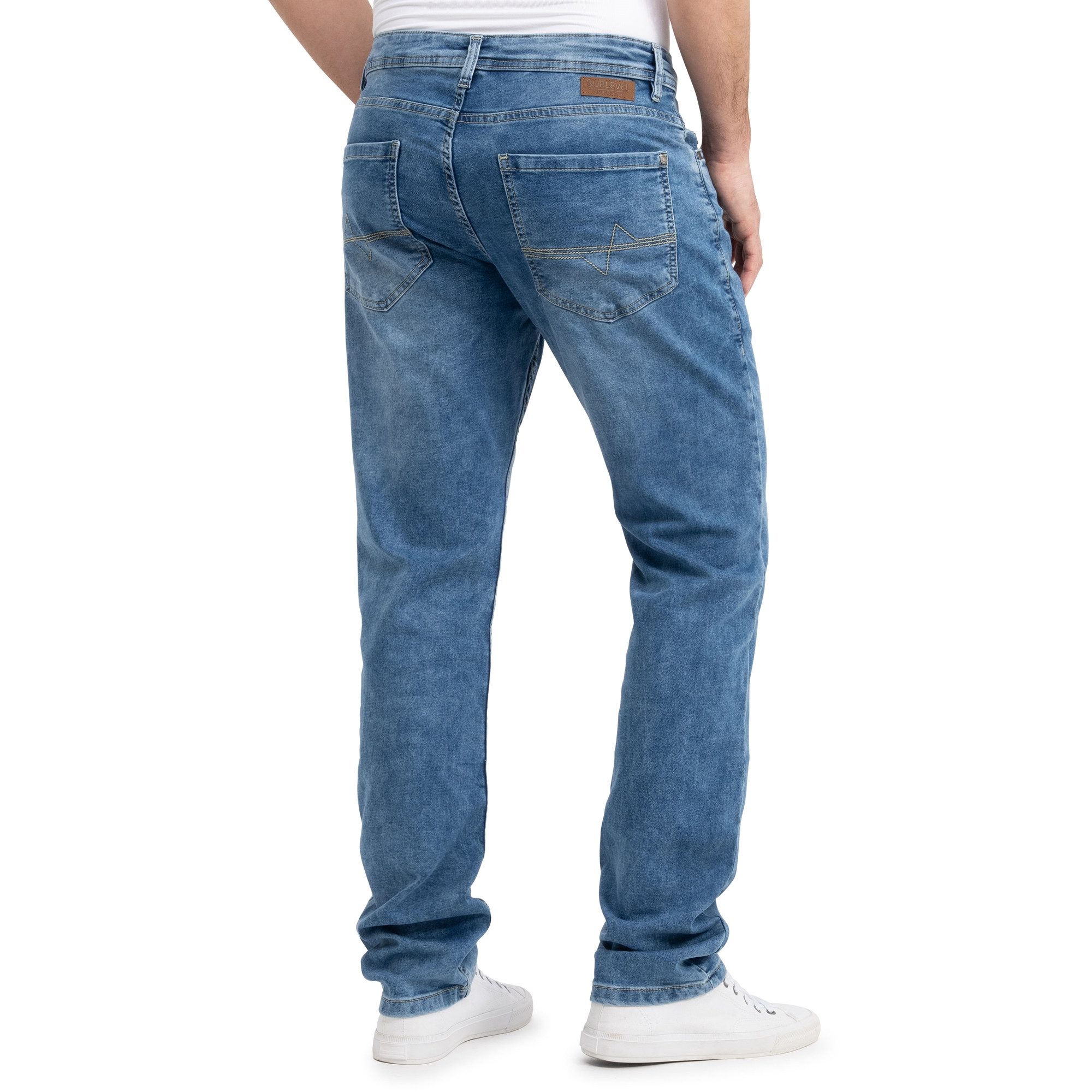 SUBLEVEL Sweatjeans Herren Jeans Sweatpant Chino Jogginghose Flexibel Bequem