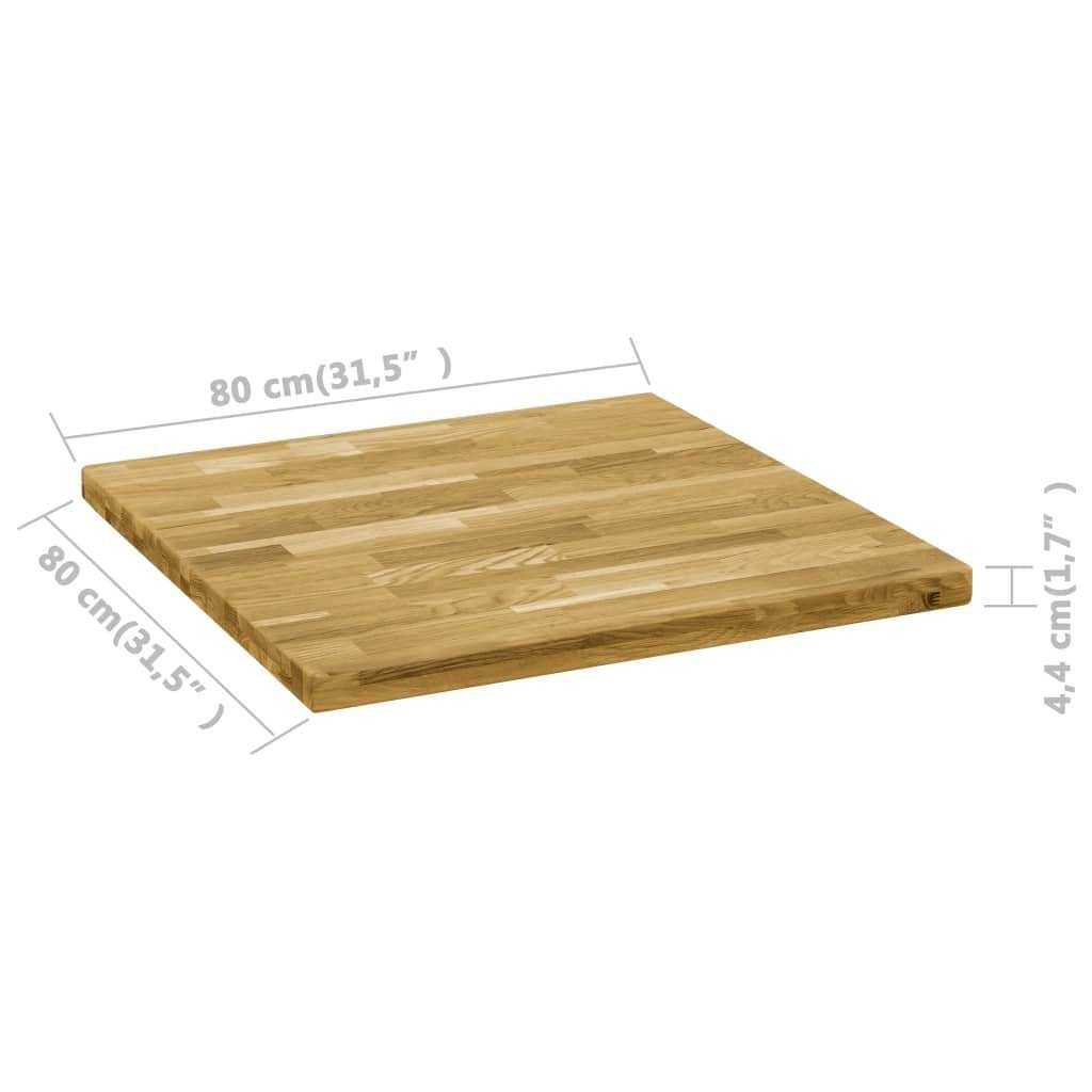 furnicato Tischplatte Eichenholz Massiv Quadratisch cm mm St) 44 (1 80x80